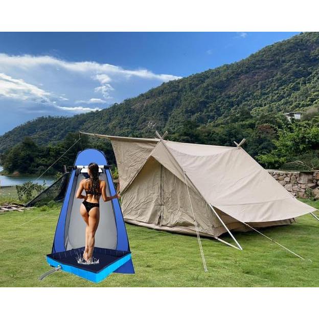 Base de Ducha Portátil DLZZHDP Plegable 104x104cm Azul