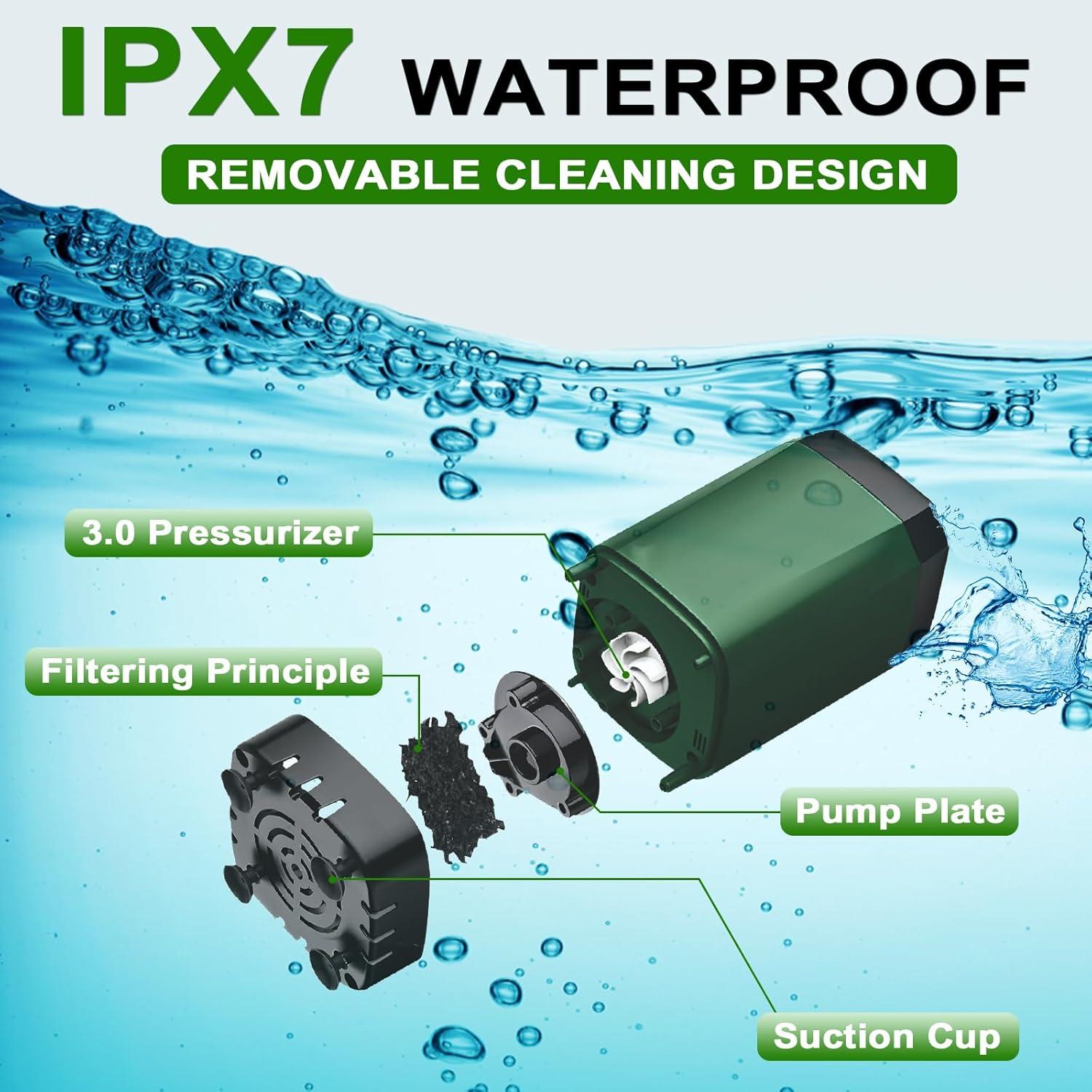 Ducha Portátil ZWJBSGY Camping 6000mAh 4 Modos 150-180 Min