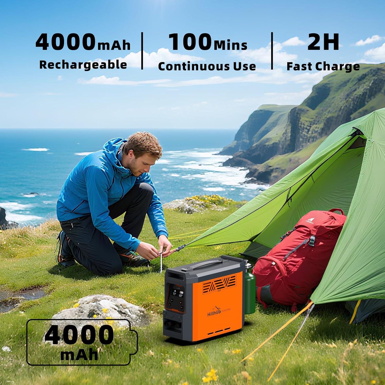 Calentador de Agua Portátil Hillhub 6000W para Camping