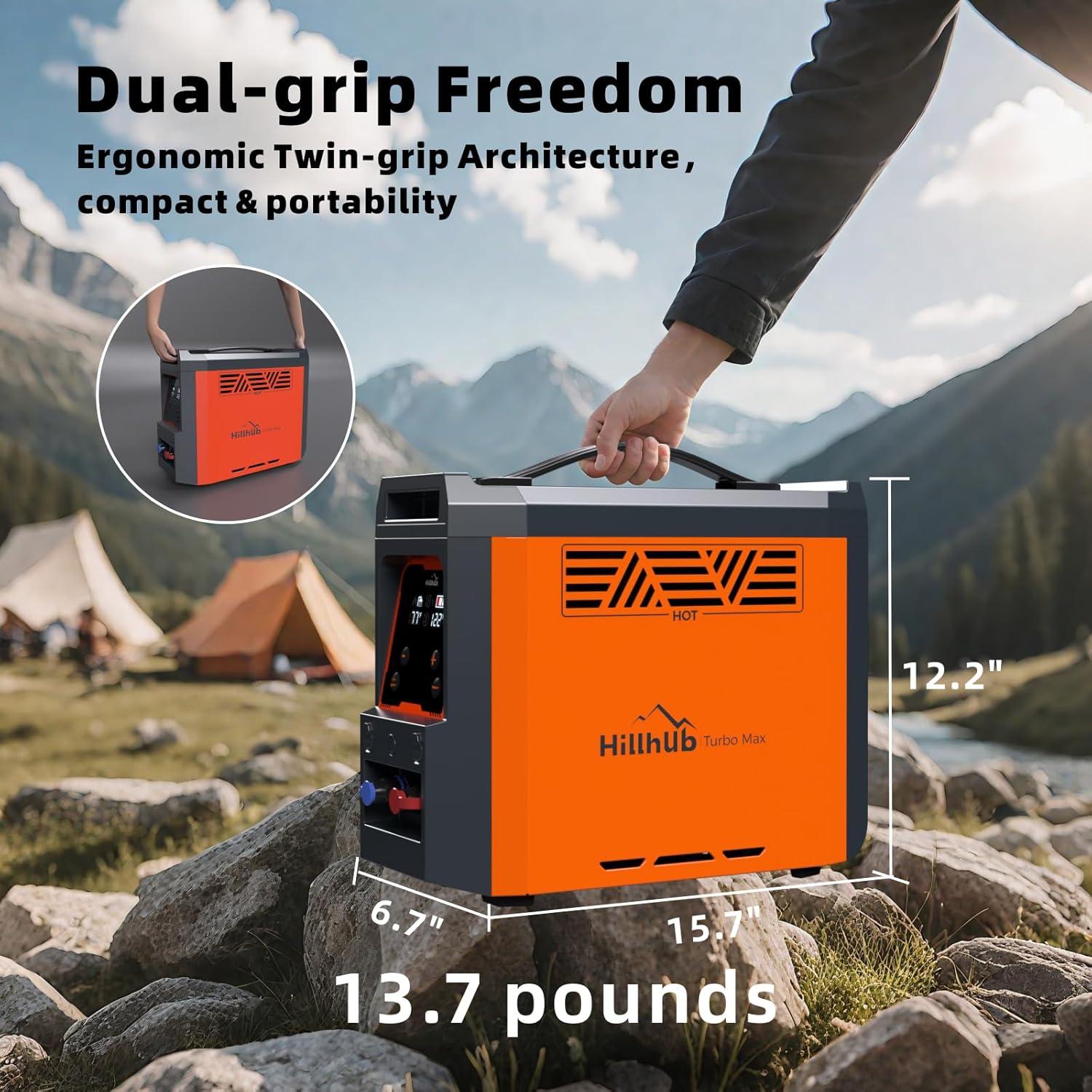 Calentador de Agua Portátil Hillhub 6000W para Camping