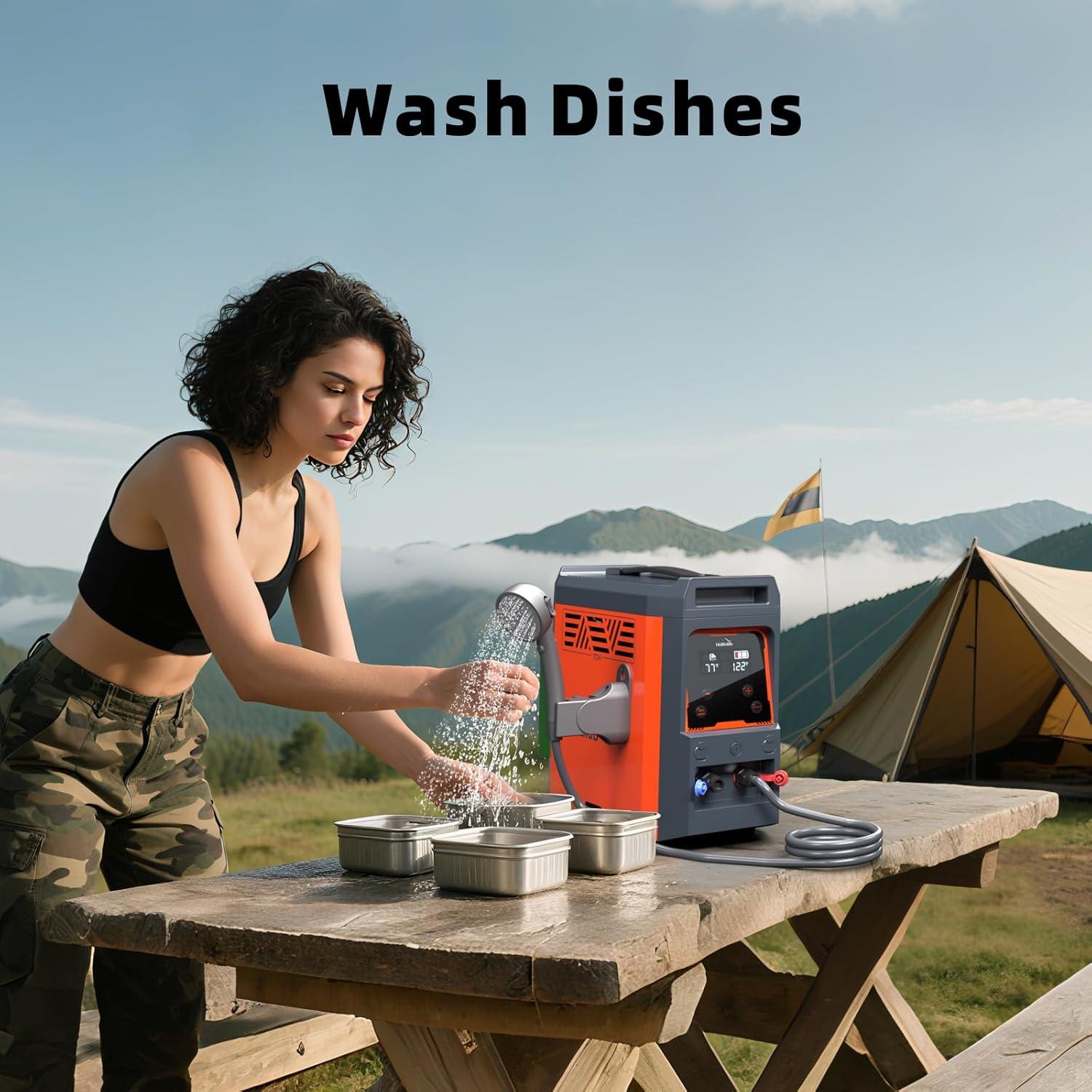 Calentador de Agua Portátil Hillhub 6000W para Camping