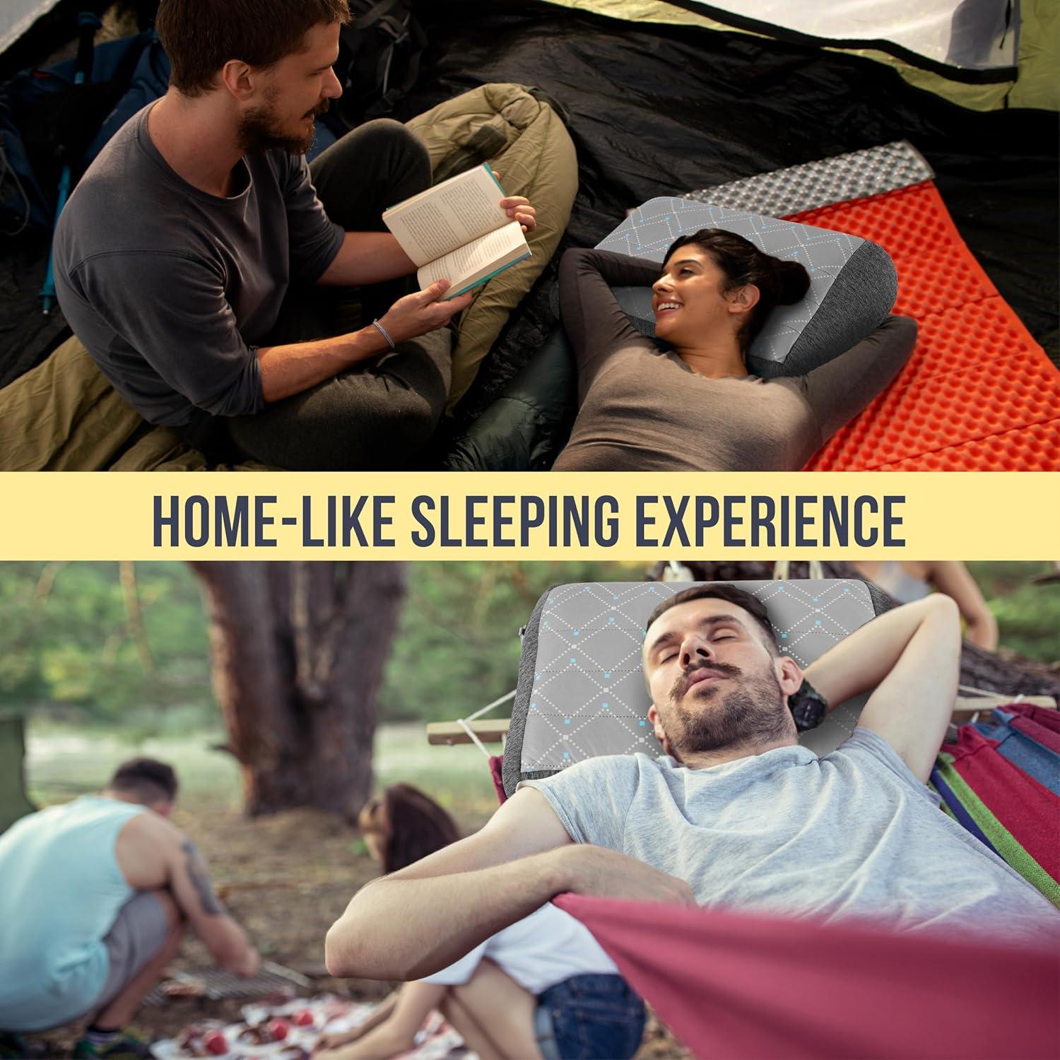 Almohada Inflable Trekology ALUFT Pro SE Gris Ergonómica