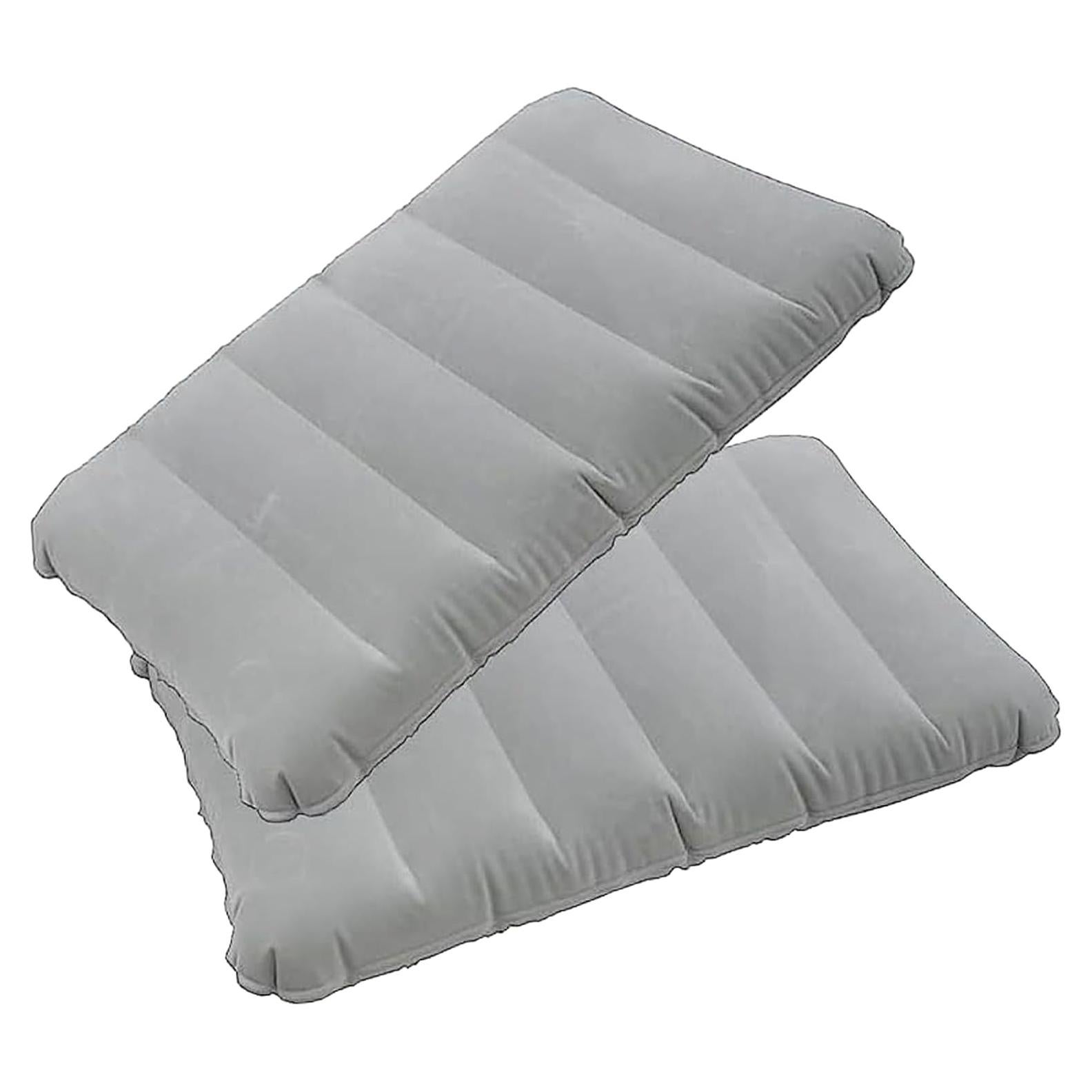 2 Almohadas Inflables Ultraligeras Dogxiong para Camping Gris