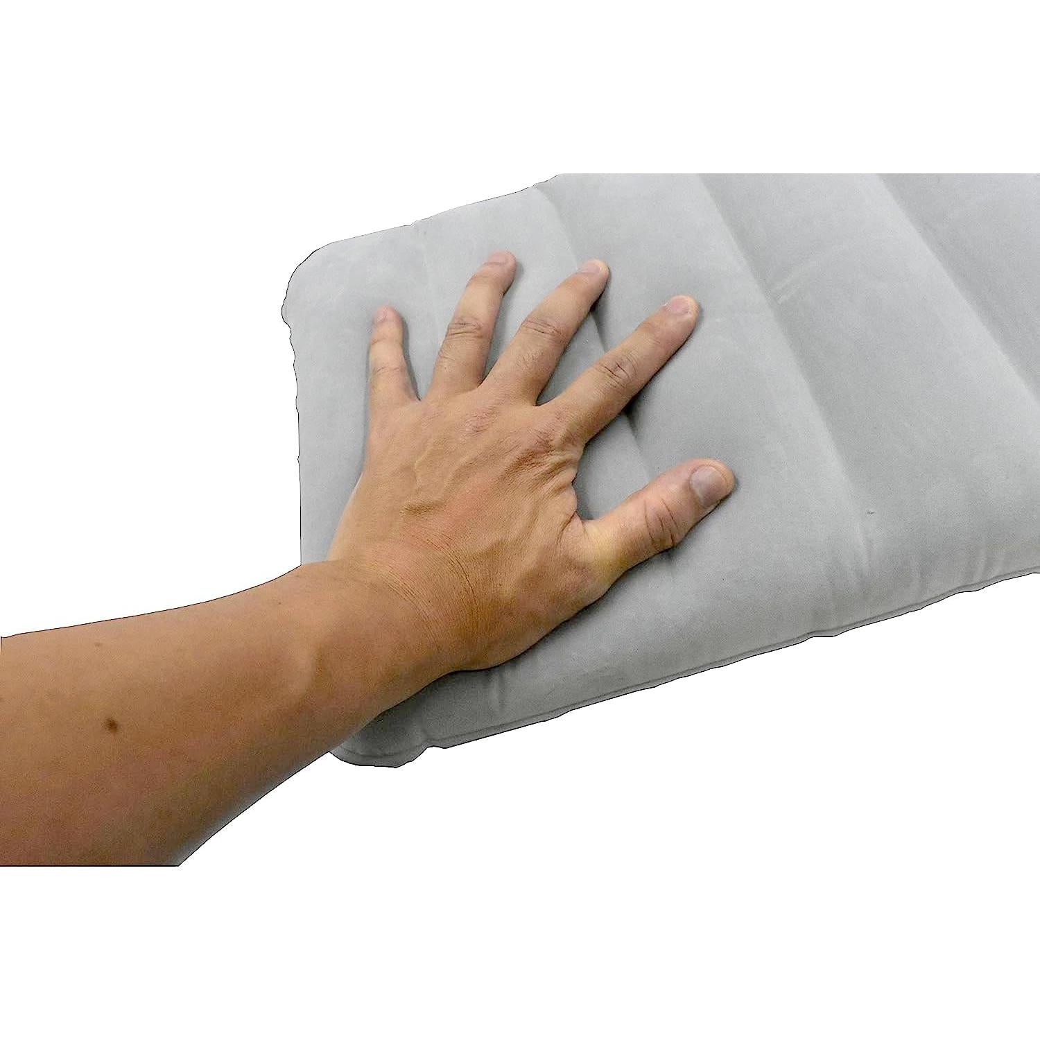 2 Almohadas Inflables Ultraligeras Dogxiong para Camping Gris