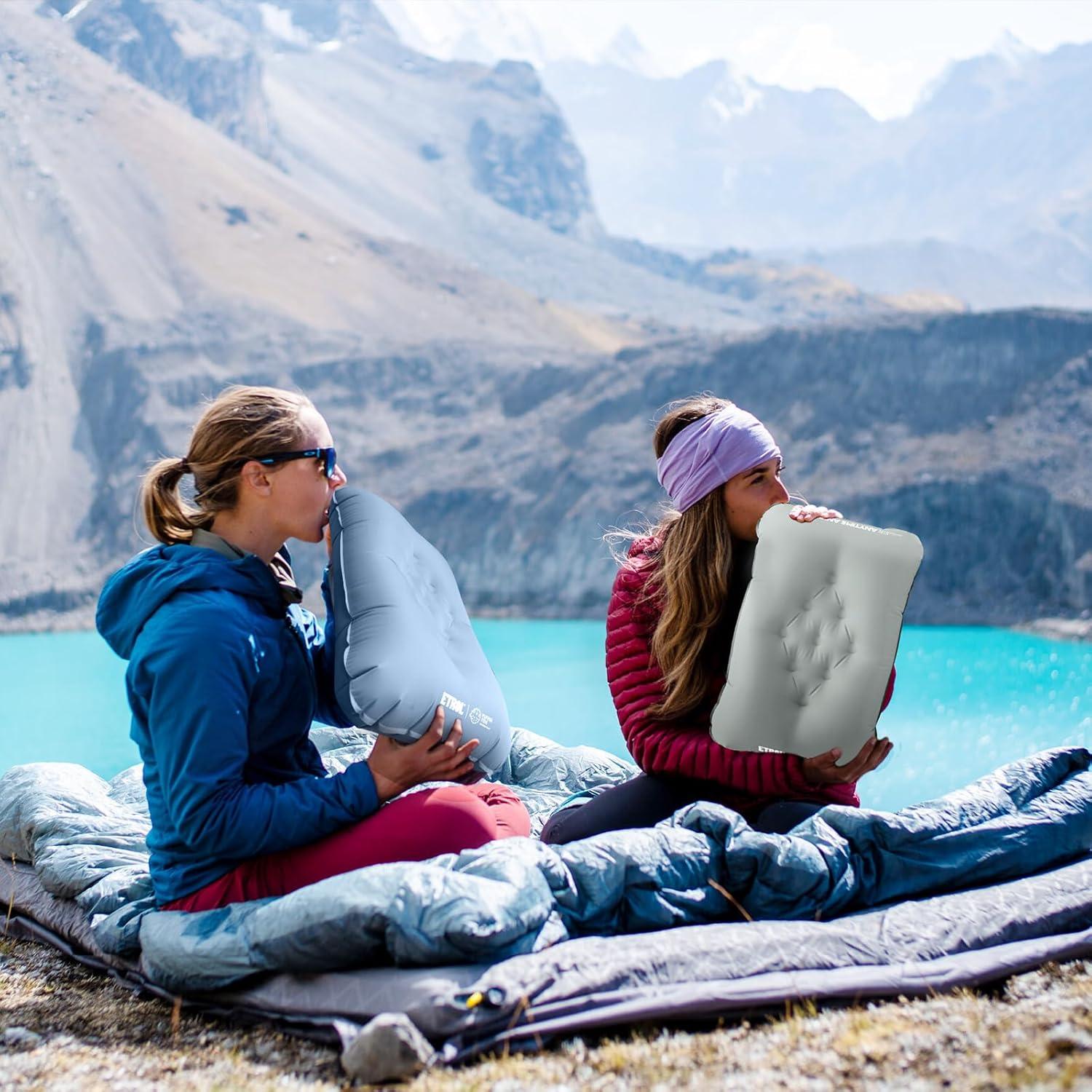 Almohada Inflable de Camping ETROL Verde Oliva 43x30cm