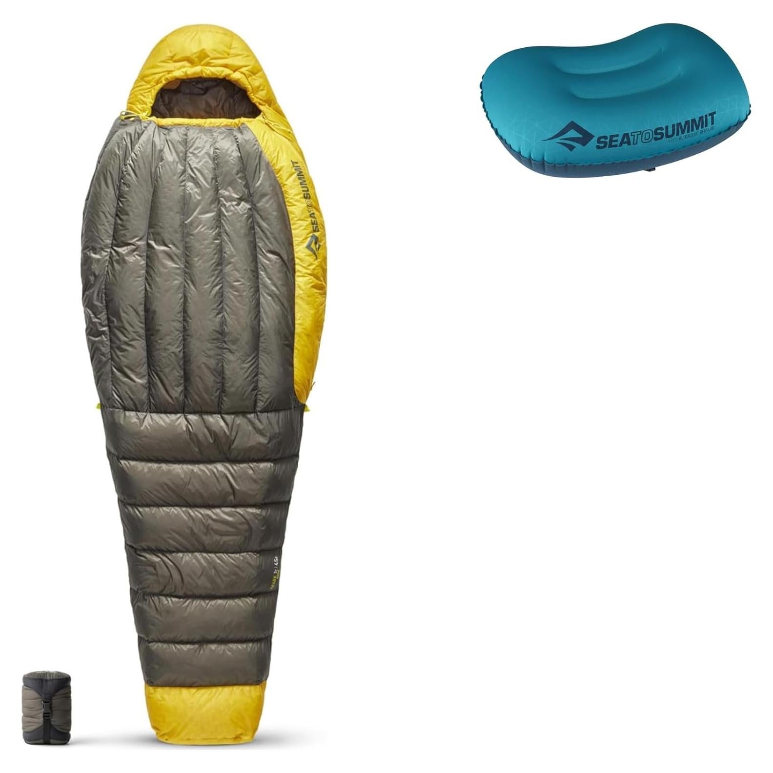 Sistema de Sueño Sea to Summit: Saco de Dormir Spark + Almohada Aeros