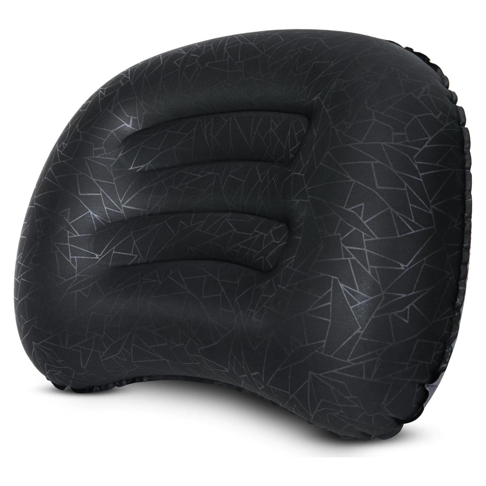 Almohada Inflable ATEPA Negra Ergonómica para Camping 0.09 kg