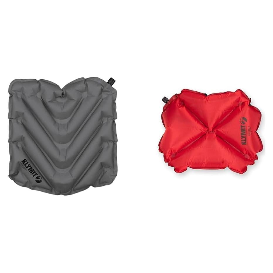 Klymit V Asiento Cojín Inflable y Almohada X para Camping