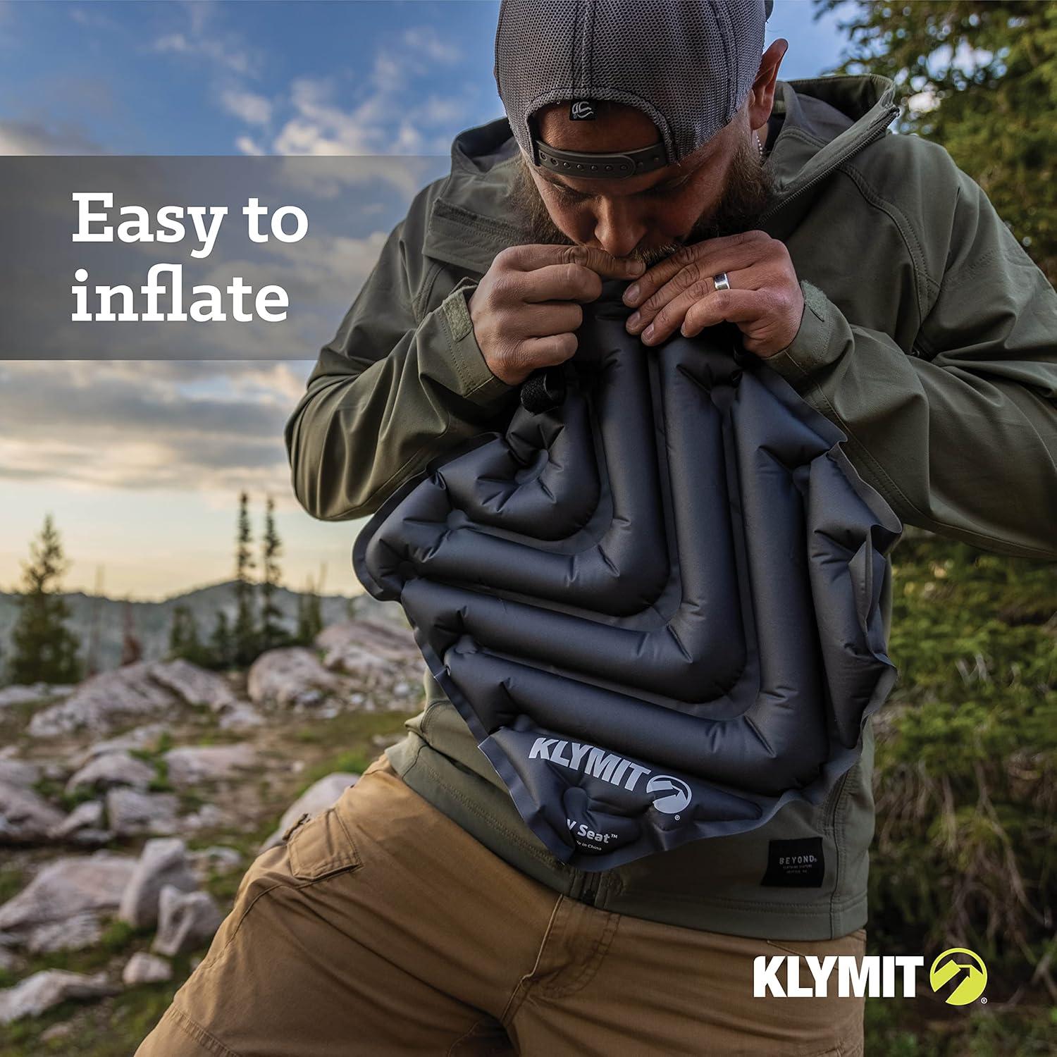 Klymit V Asiento Cojín Inflable y Almohada X para Camping