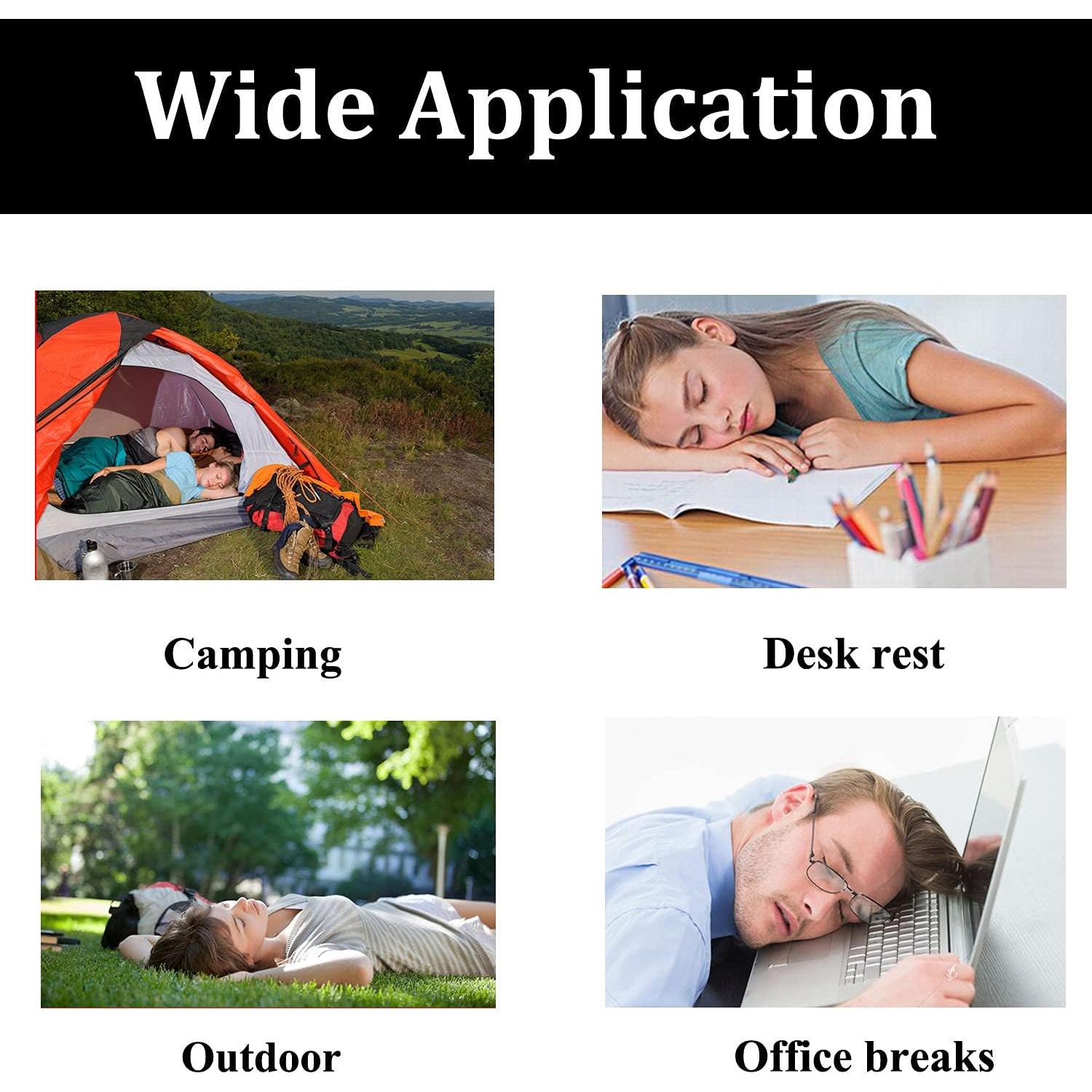 3 Almohadas Inflables Peixiong Grises para Viajar y Camping