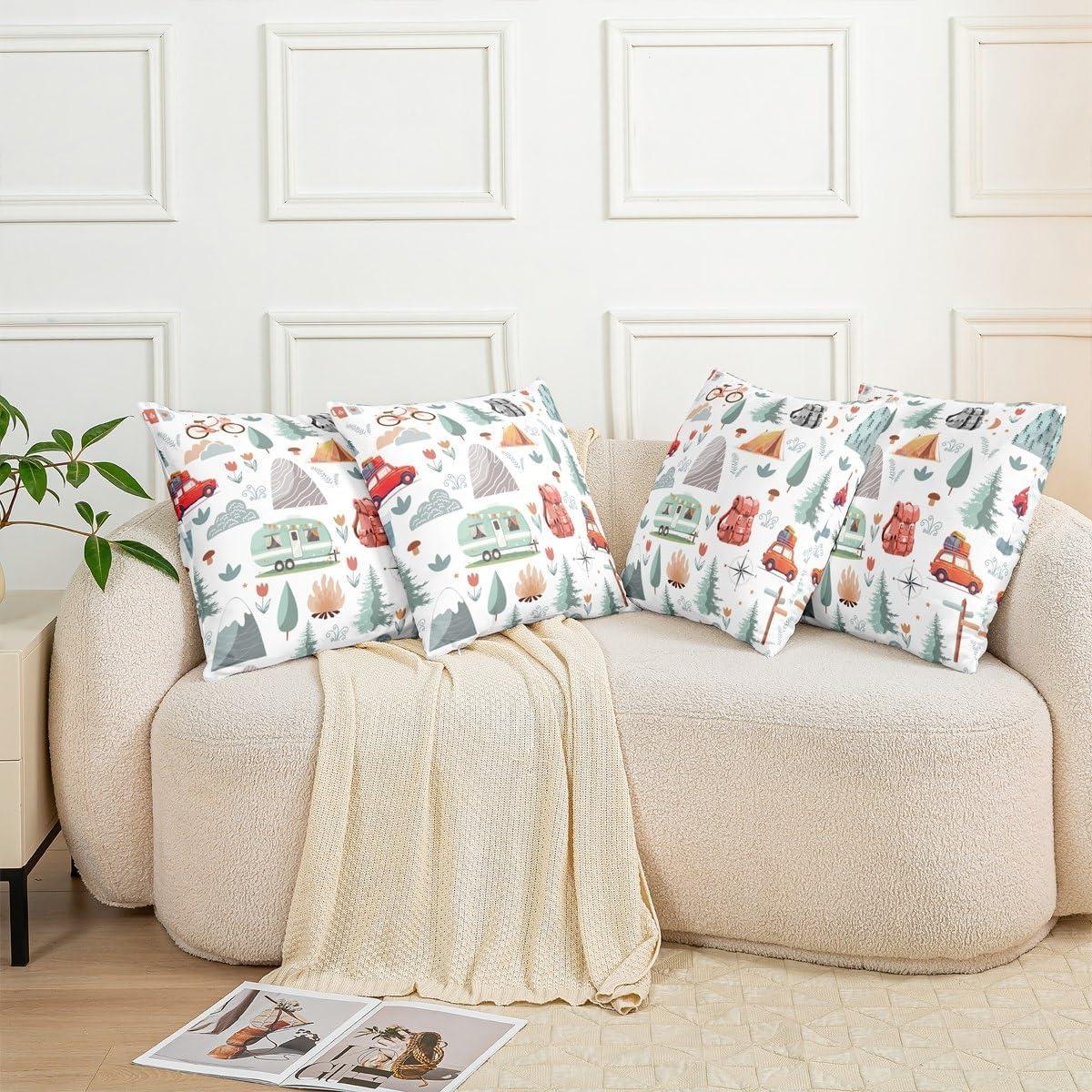 Juego de 2 Fundas de Almohada Erosebridal 45x45 cm Camping