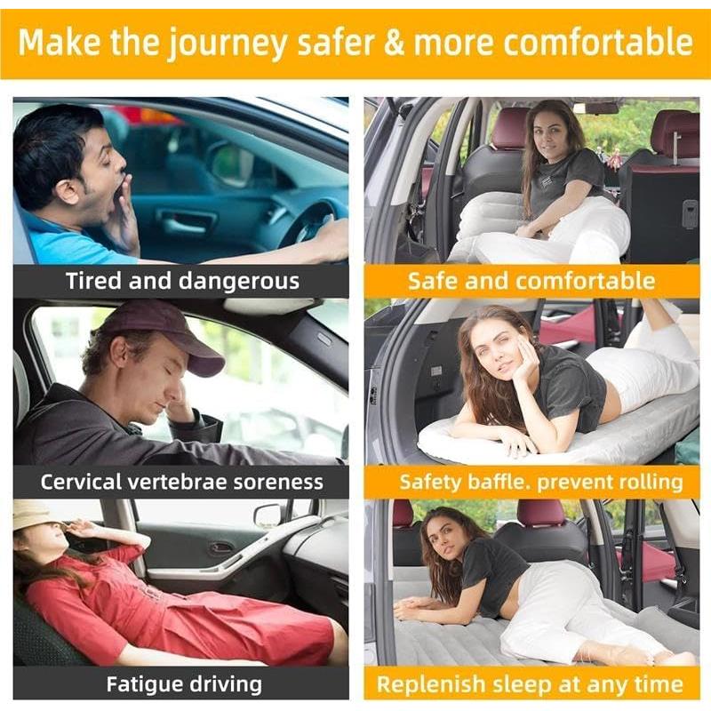 Colchón de Aire Inflable para Coche WHYZNB con Bomba y Almohadas