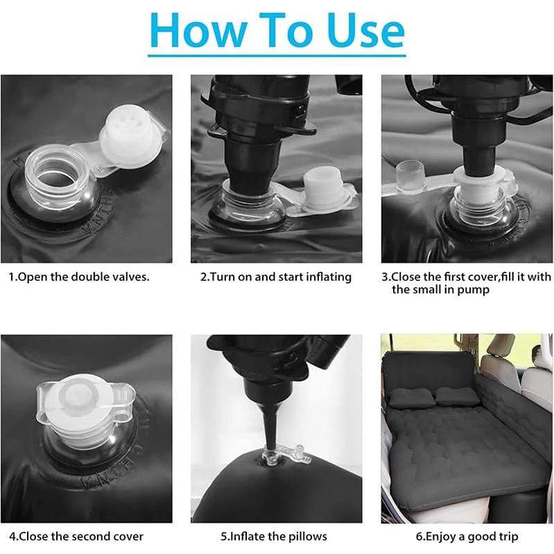 Colchón de Aire Inflable para Coche WHYZNB con Bomba y Almohadas