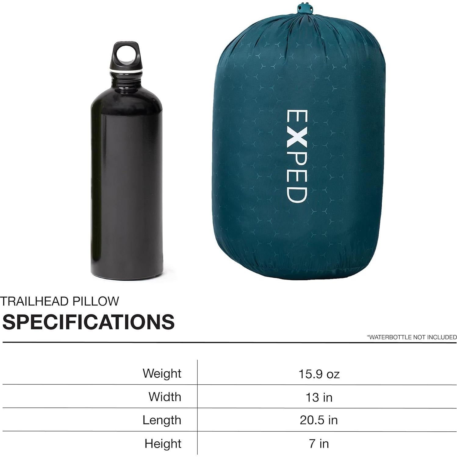 Almohada de viaje Exped Trailhead - Espuma viscoelástica 52x33 cm