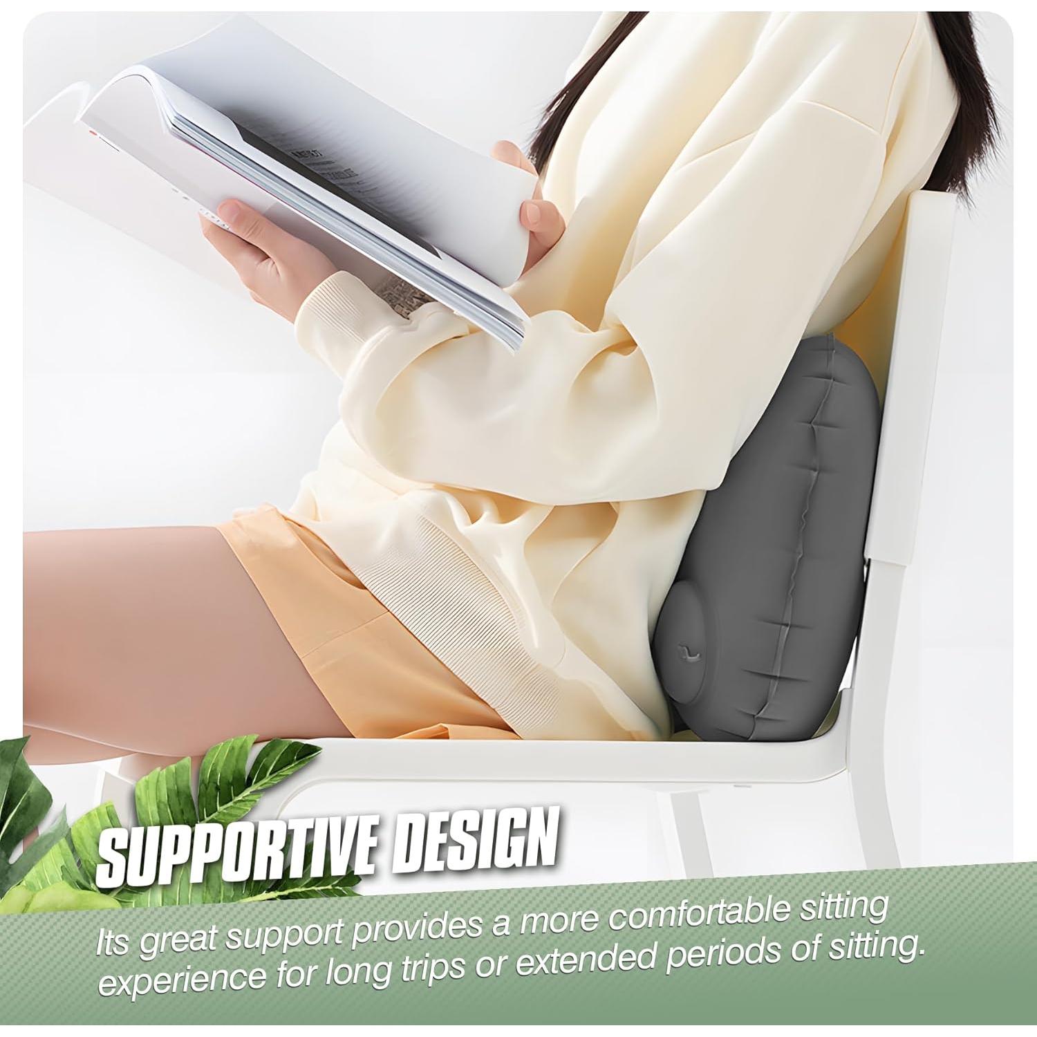 2 Almohadas Inflables para Camping Vivikivi 43x28x10 cm Gris