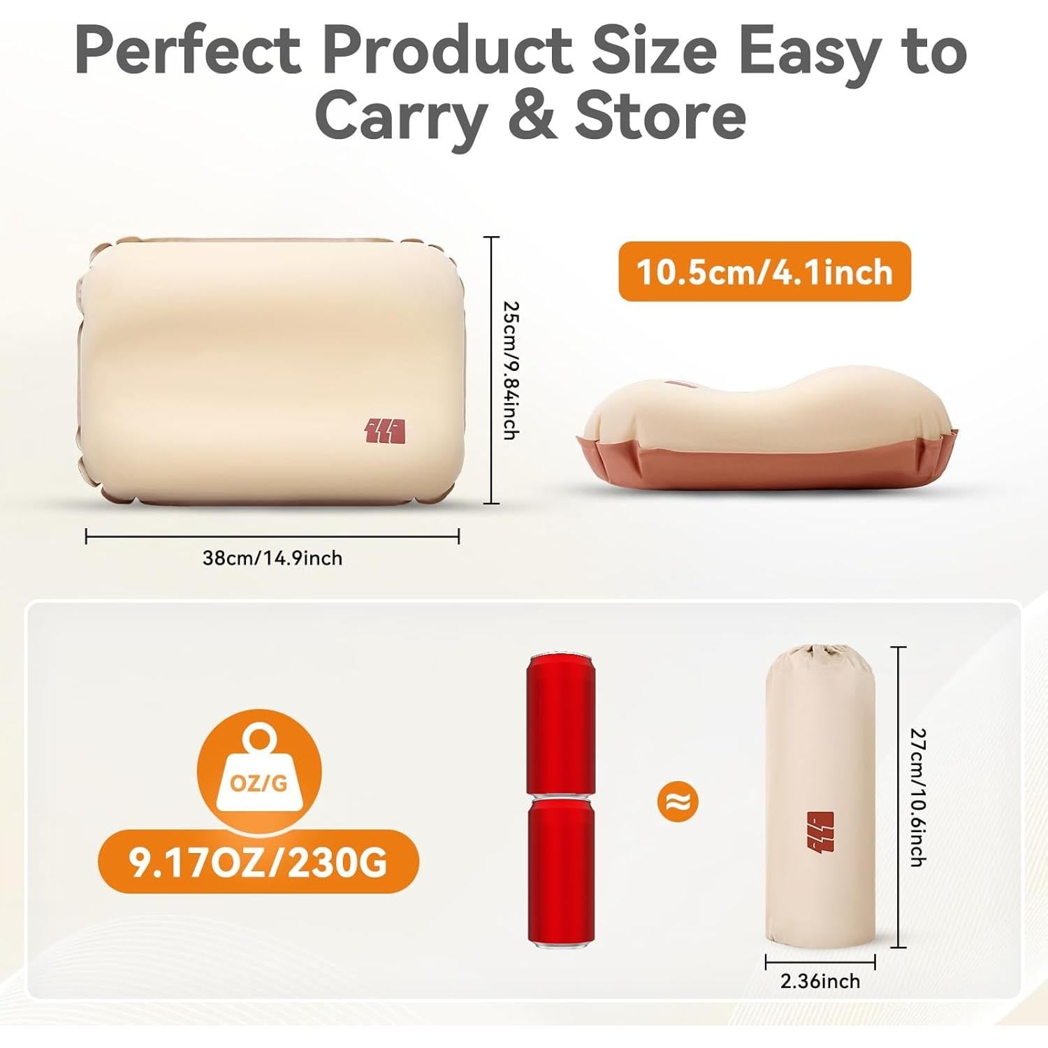 Almohada de Camping TANSTRIDER CP-03 Inflable 2 Pack Ergonómica