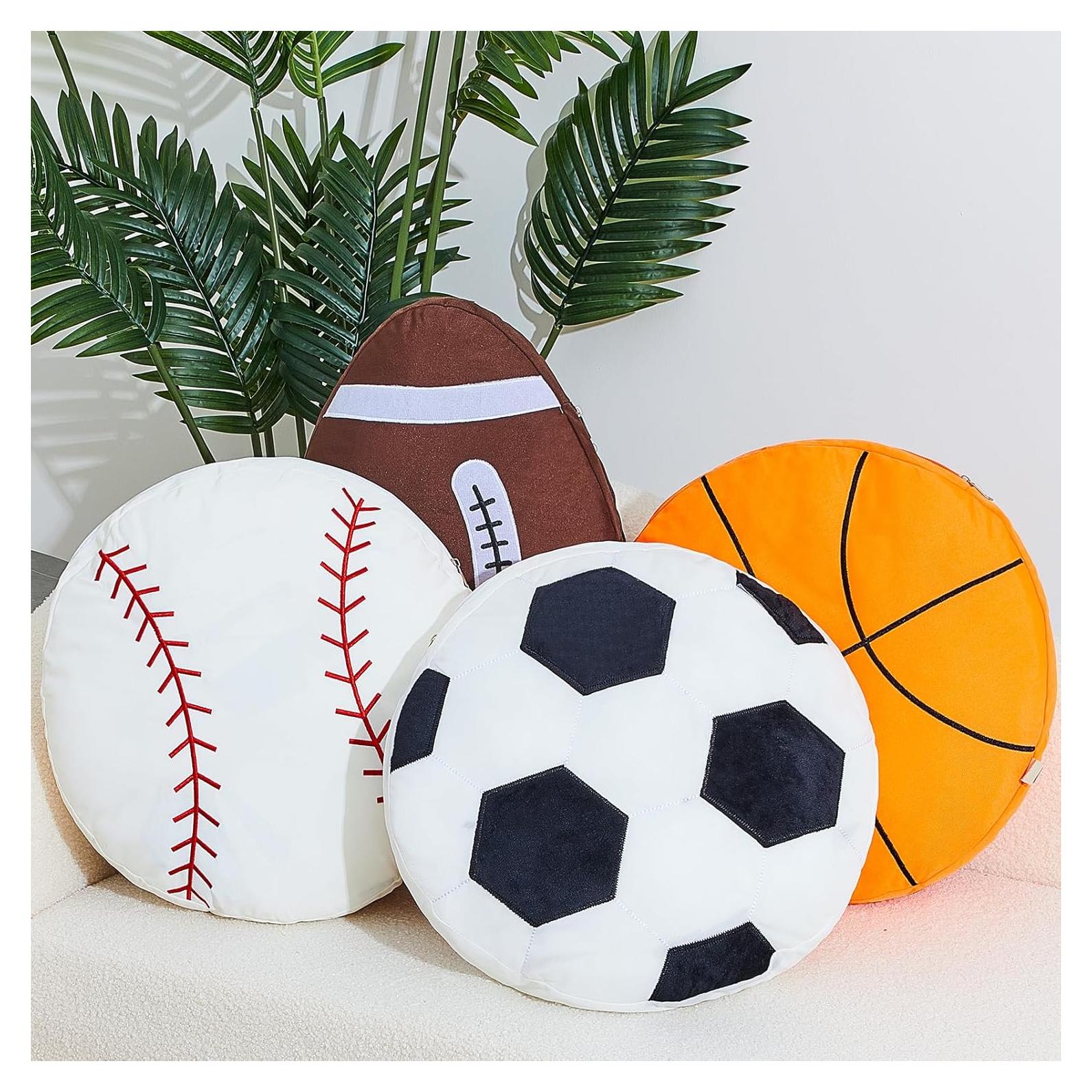 Cojines Lanzables Deportivos Juexica 4 Pcs - Futbol, Baloncesto, Béisbol