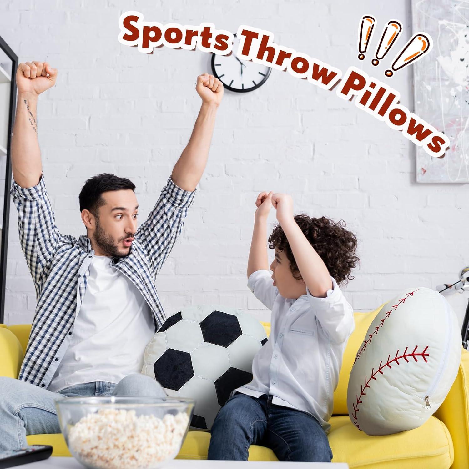 Cojines Lanzables Deportivos Juexica 4 Pcs - Futbol, Baloncesto, Béisbol