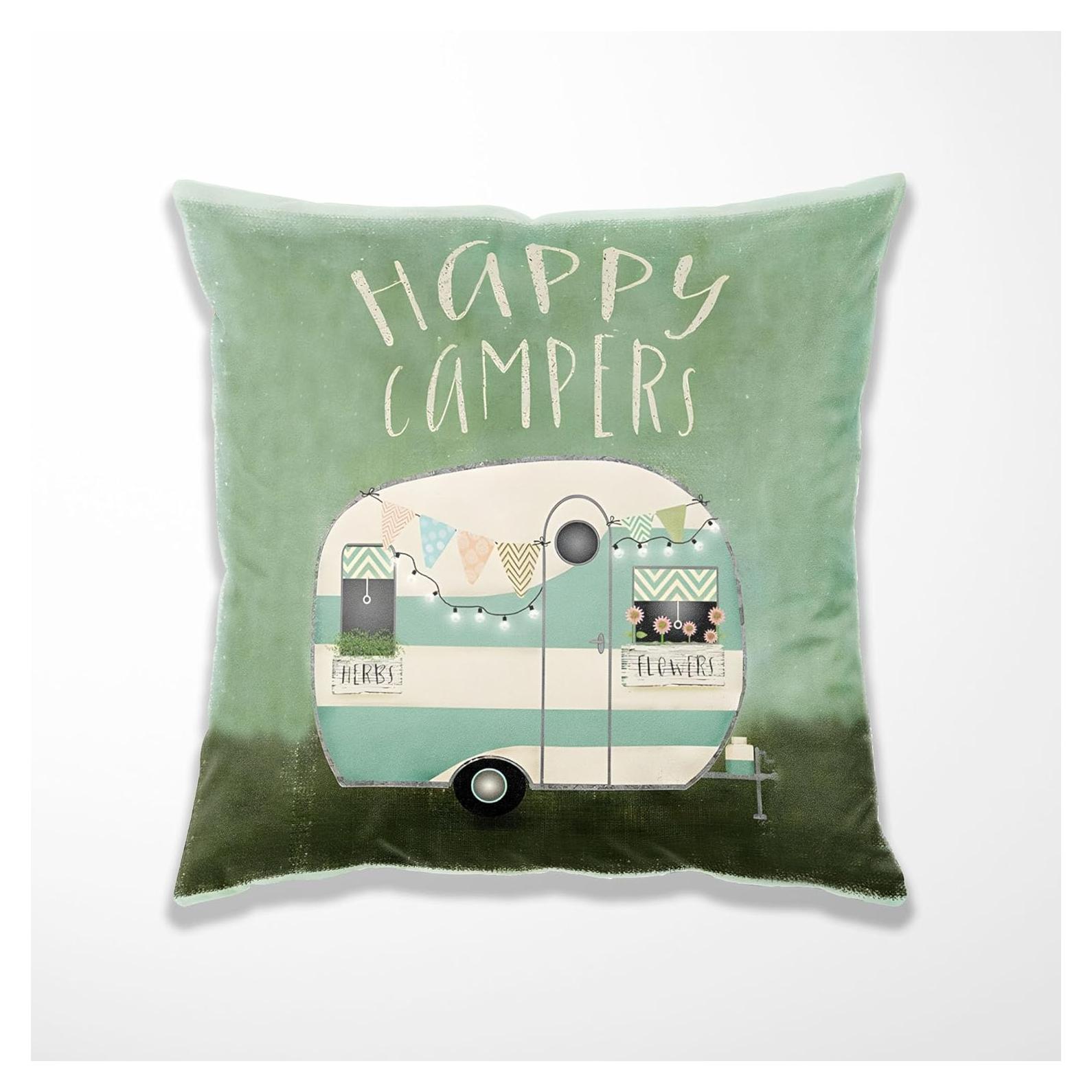 Funda de Almohada Decorativa TopXmai 45x45 cm Caravana Rústica