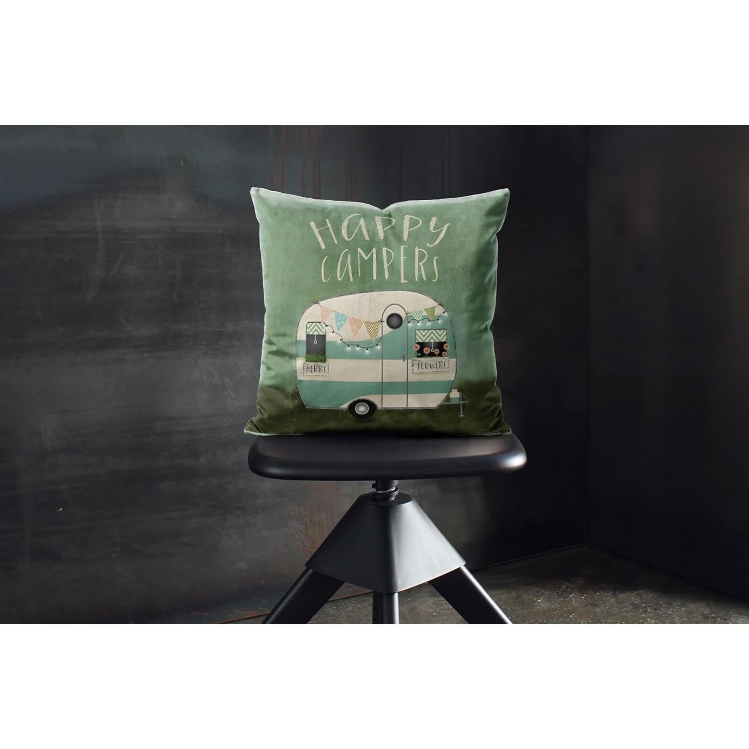 Funda de Almohada Decorativa TopXmai 45x45 cm Caravana Rústica