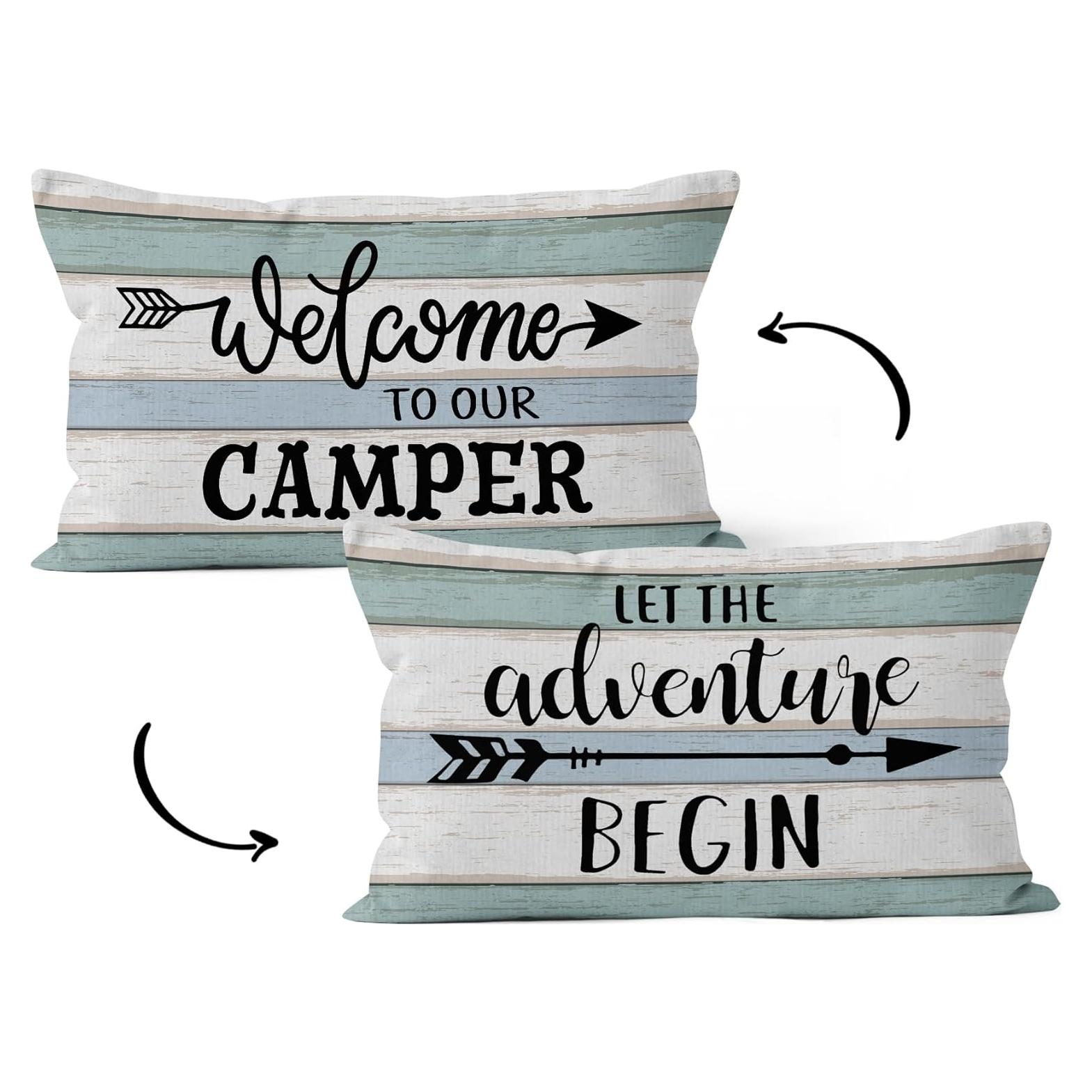 Funda de Almohada Decorativa HIWX 30x50 cm Franela Rústica