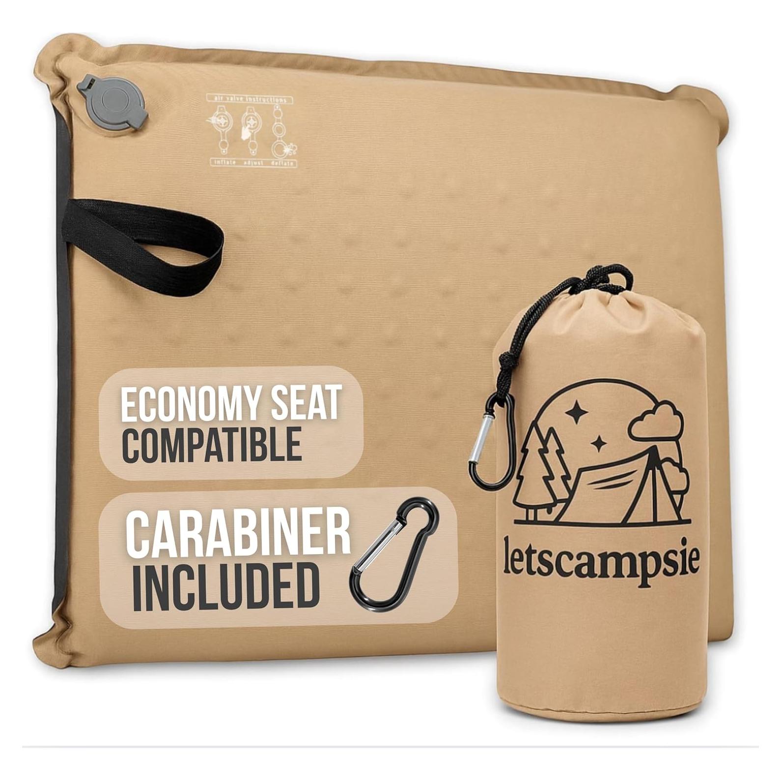 Cojín Inflable para Asiento LetsCampsie - 40.64x31.75cm, Ligero y Portátil