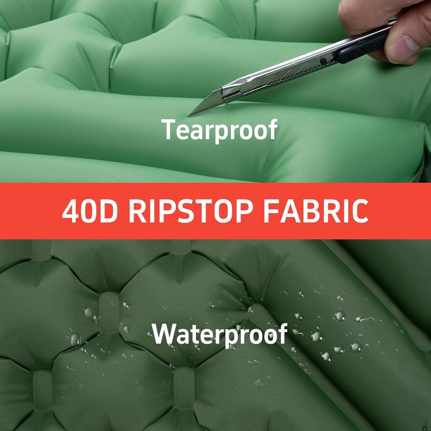 Colchoneta Inflable de Camping BUERTS BPDM-01 Verde 189x57cm