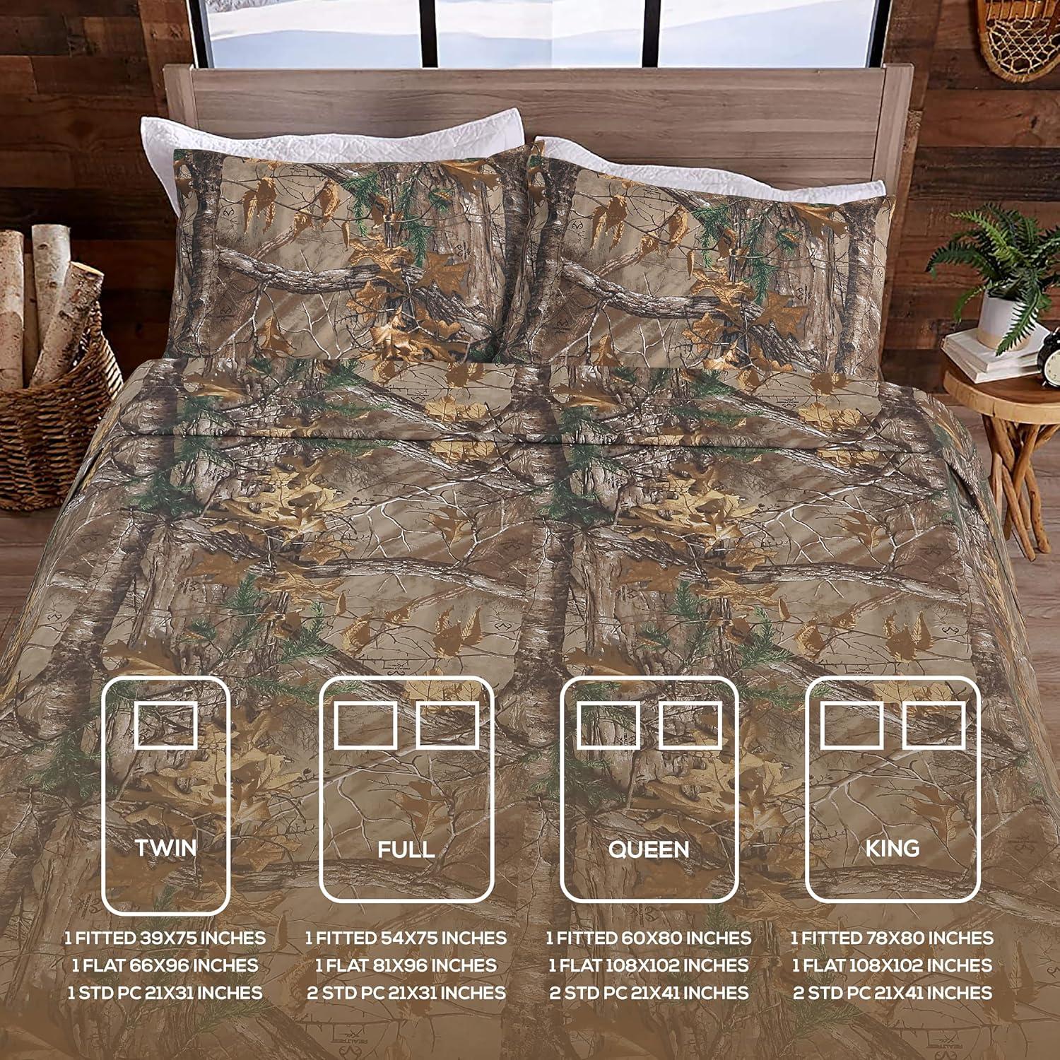 Juego de Sábanas King Boston Linen Camo Polycotton 4 Piezas