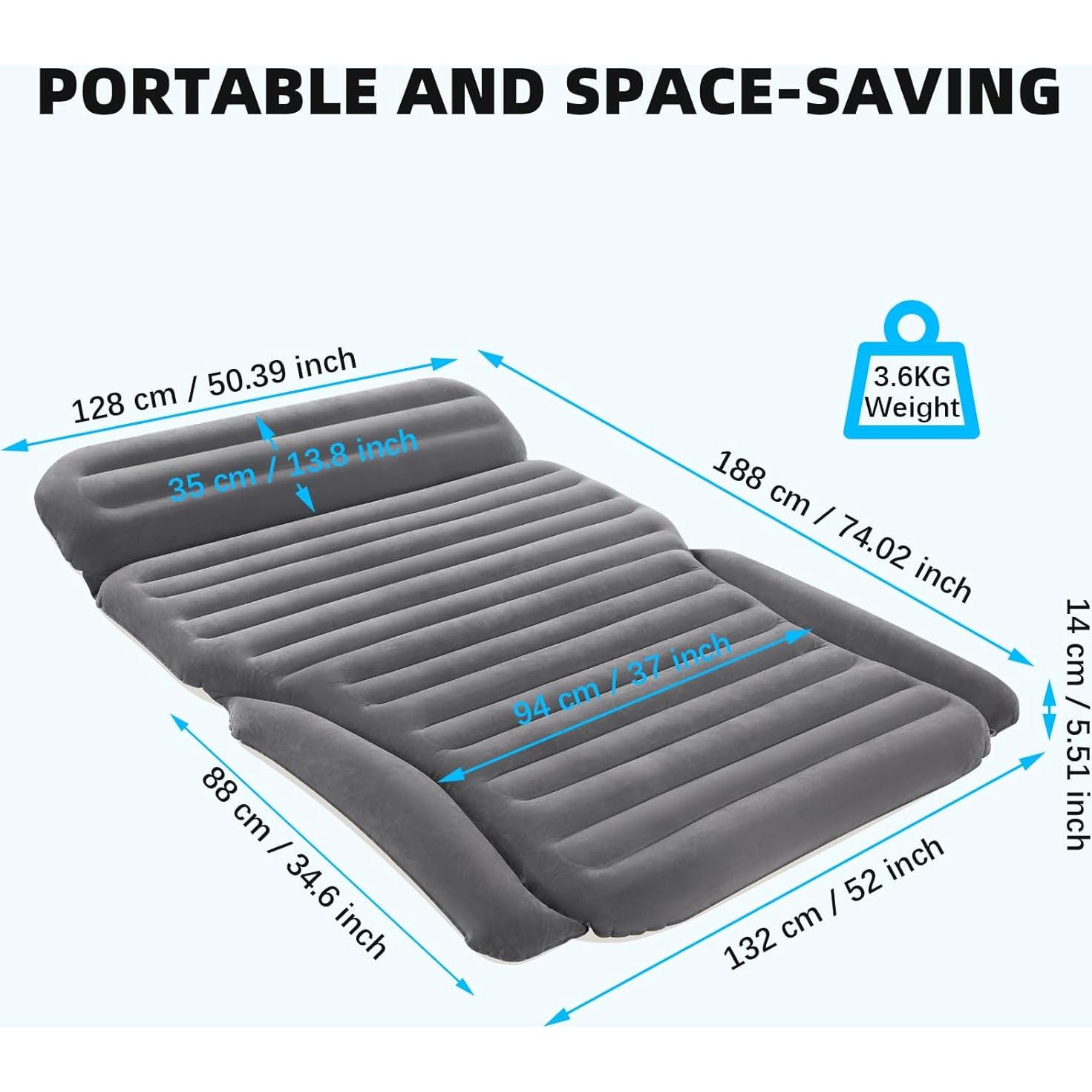 Colchón de Aire Inflable KMZ para SUV y Camping - 272 kg