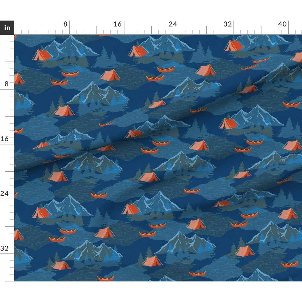 Tela de Algodón Petal Signature Spoonflower - Lago Montañas 107 cm