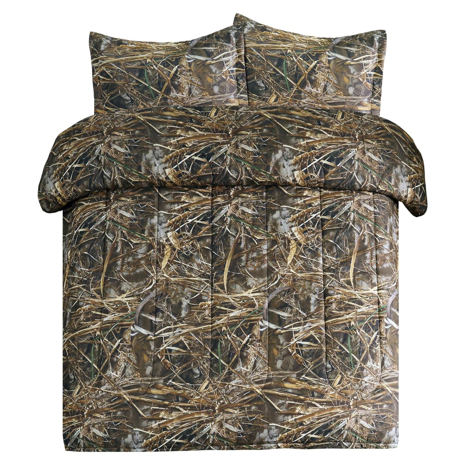 Conjunto Edredón Twin VISI-ONE Camo Max 7 Microfibra 2 Piezas