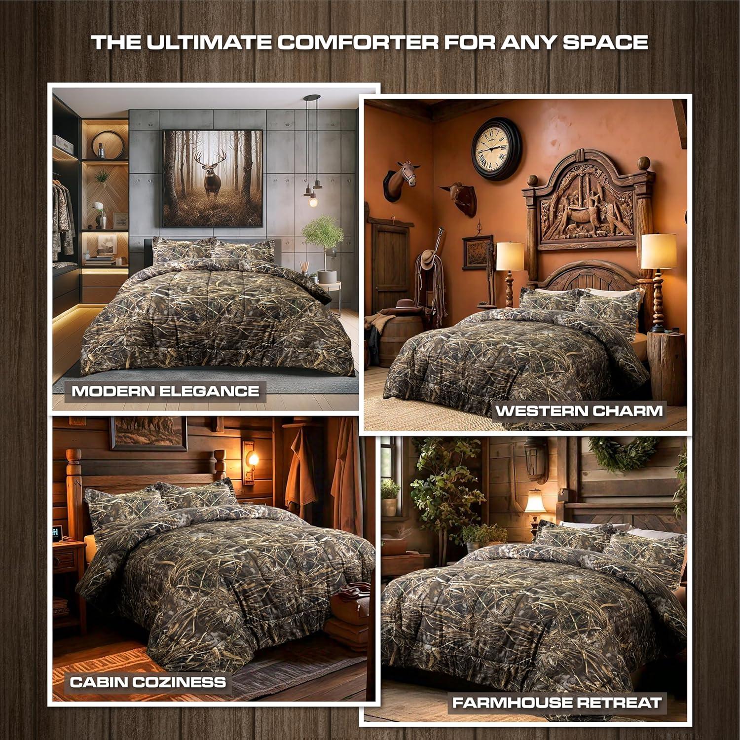 Conjunto Edredón Twin VISI-ONE Camo Max 7 Microfibra 2 Piezas