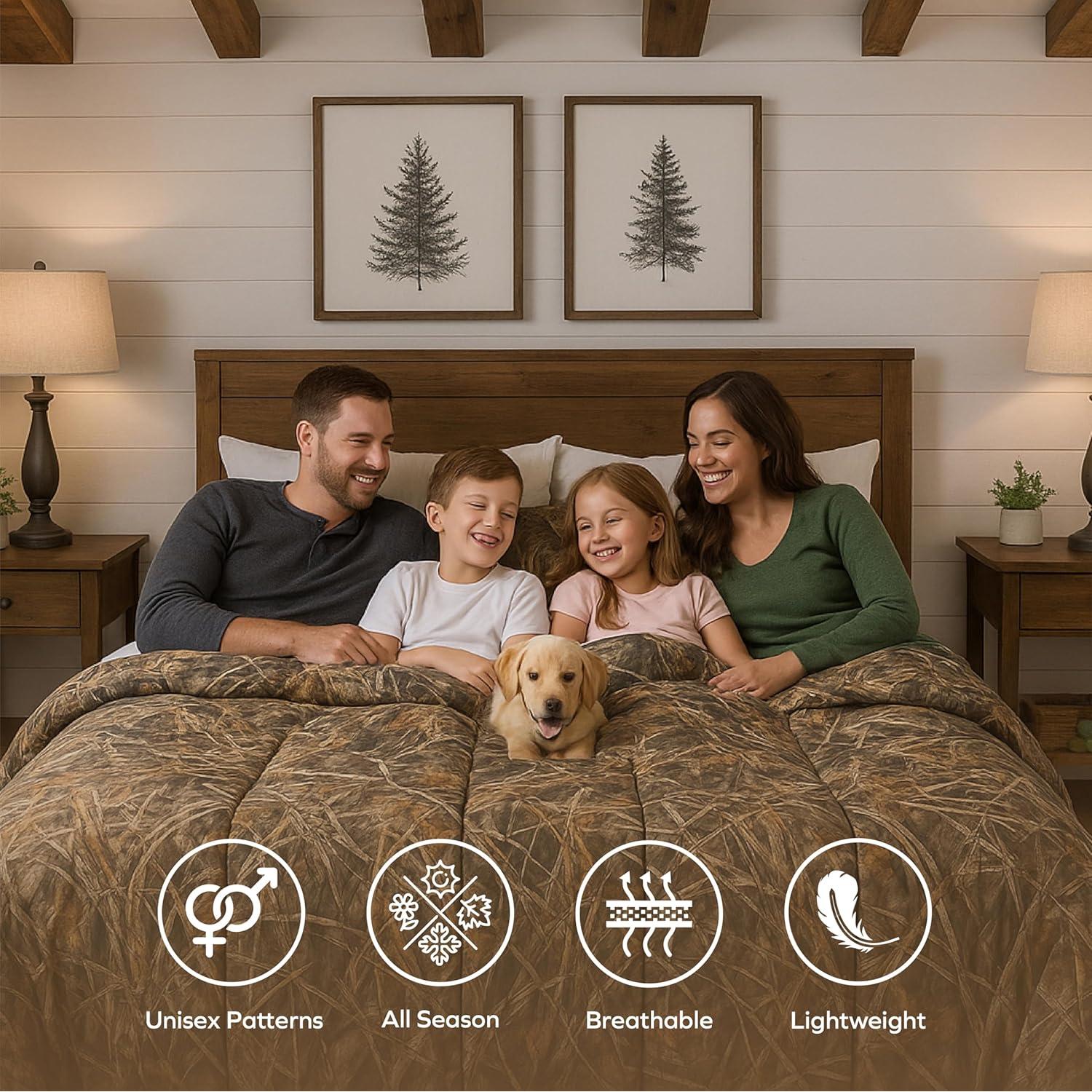 Conjunto Edredón Twin VISI-ONE Camo Max 7 Microfibra 2 Piezas