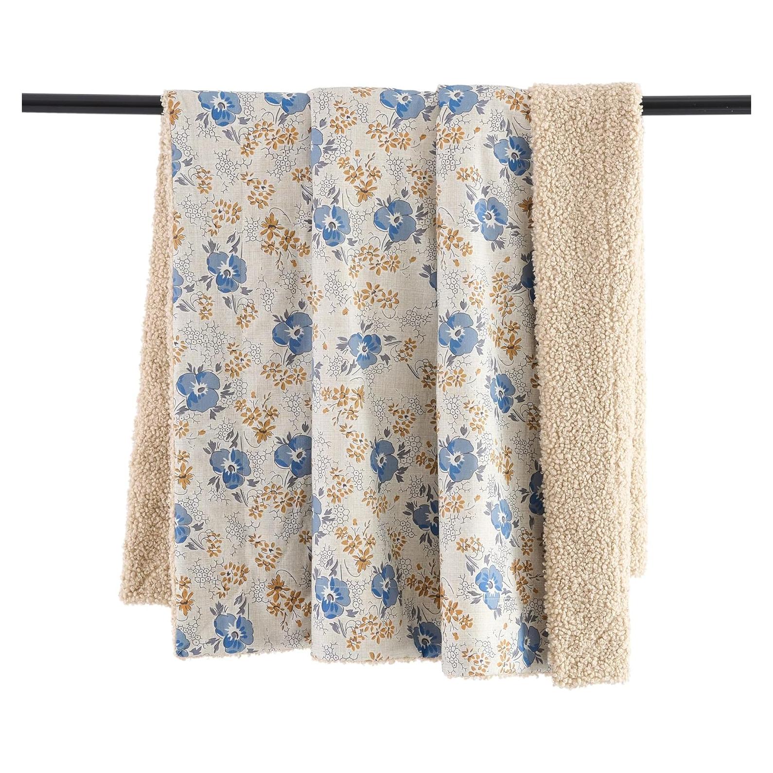 Manta Tasha Polizzi Paseo Road 127x152 cm Floral Azul Amarillo