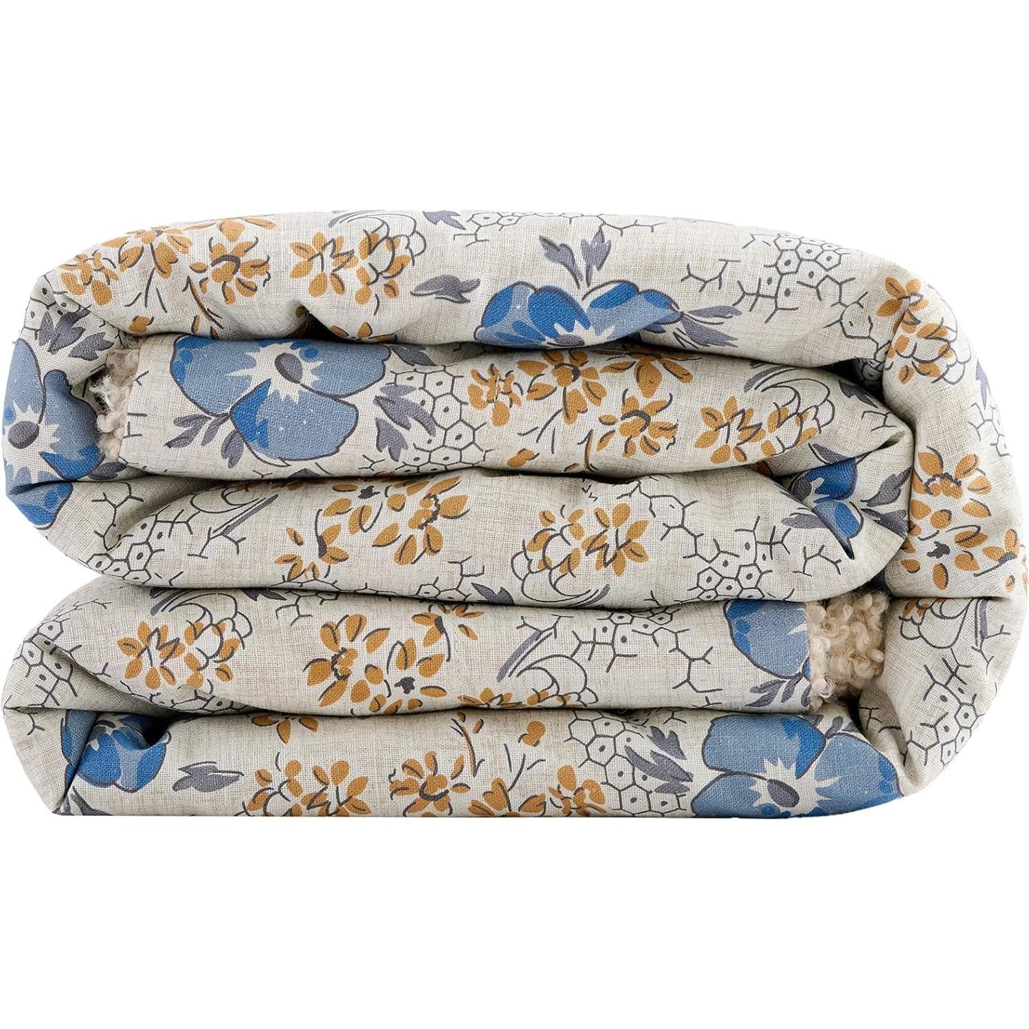 Manta Tasha Polizzi Paseo Road 127x152 cm Floral Azul Amarillo