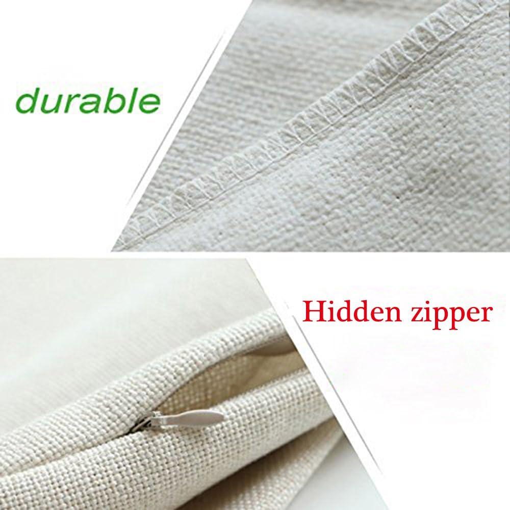 Funda de Almohada Decorativa FaceYee 45.72cm Algodón Lino