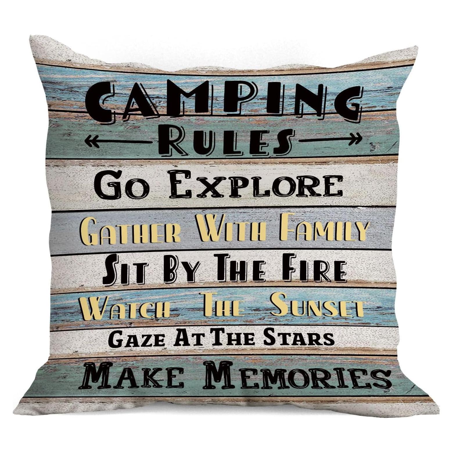 Funda de Cojín Cuadrada Vintage Huester 45.72cm Camping