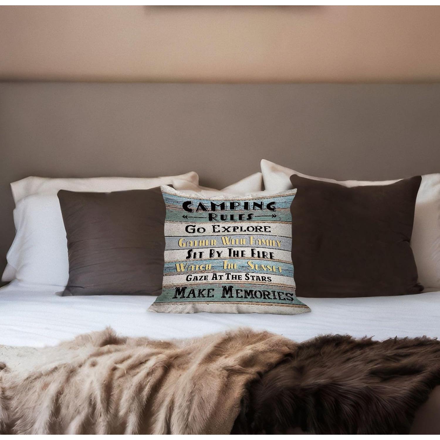 Funda de Cojín Cuadrada Vintage Huester 45.72cm Camping