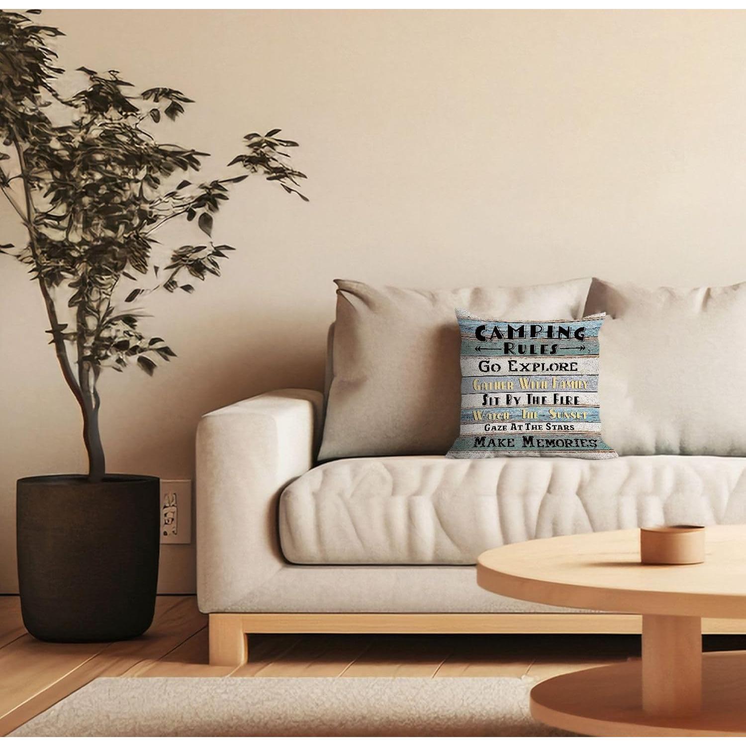 Funda de Cojín Cuadrada Vintage Huester 45.72cm Camping