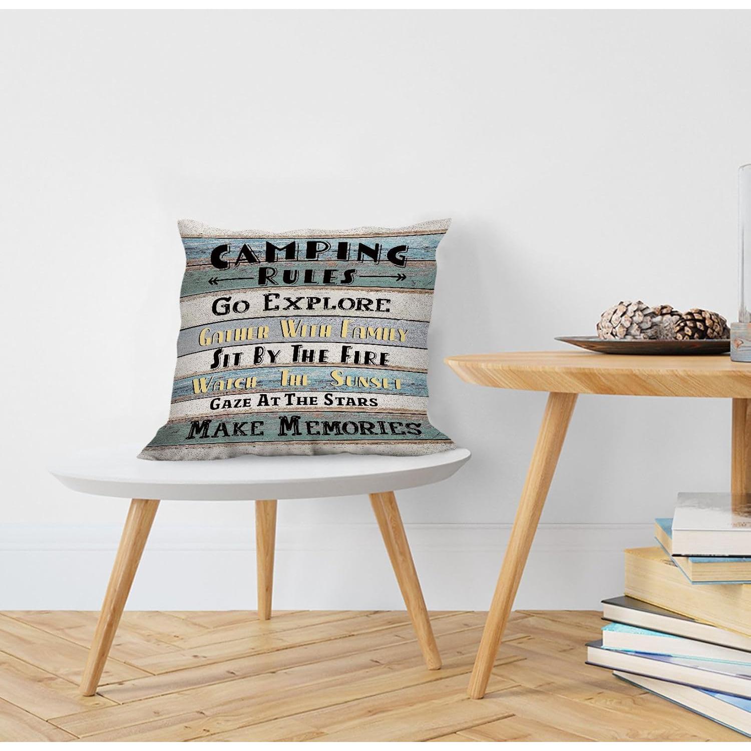 Funda de Cojín Cuadrada Vintage Huester 45.72cm Camping