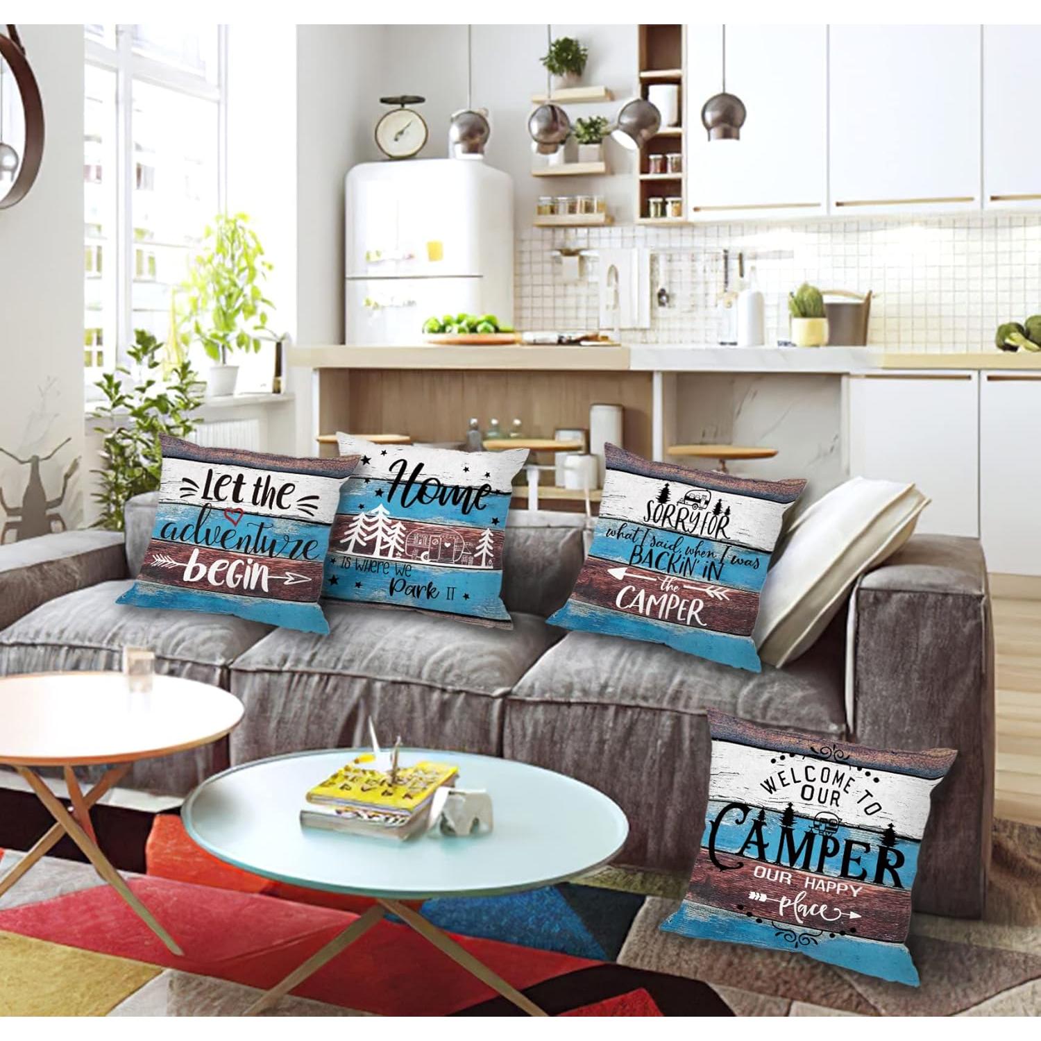 Funda de Cojín Cuadrada 45.7x45.7 cm MIXDING Juego de 4