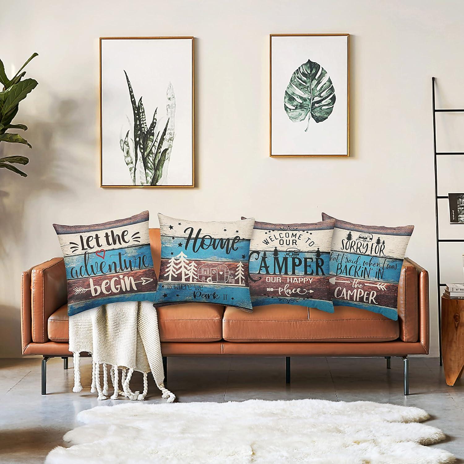 Juego de 4 Fundas de Almohadas Decorativas GVNSEN 45.7x45.7cm