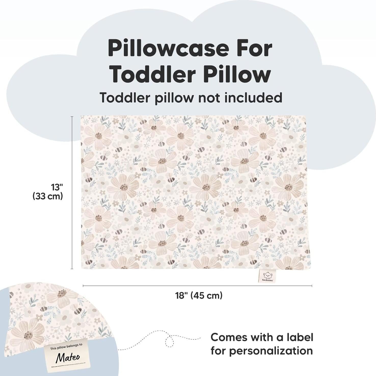 Funda de Almohada para Niños KeaBabies 33x46 cm Algodón Orgánico