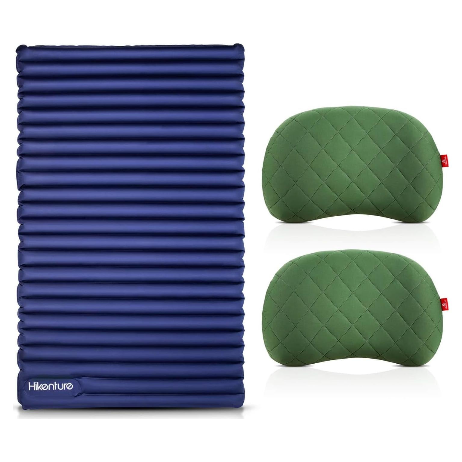 Colchón Inflable Doble Hikenture 200x140 cm + 2 Almohadas