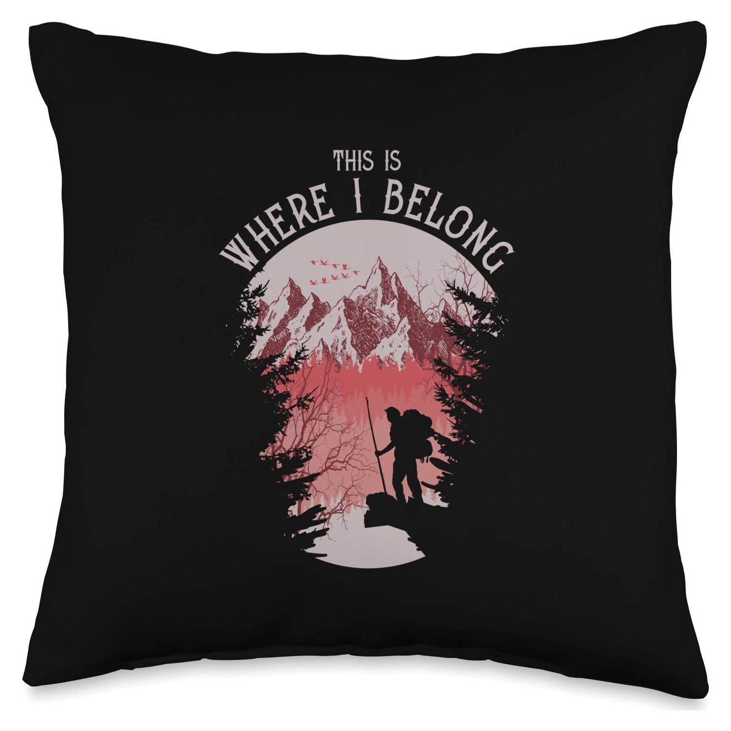 Cojín Retro Senderismo 40x40 cm Poliester Multicolor