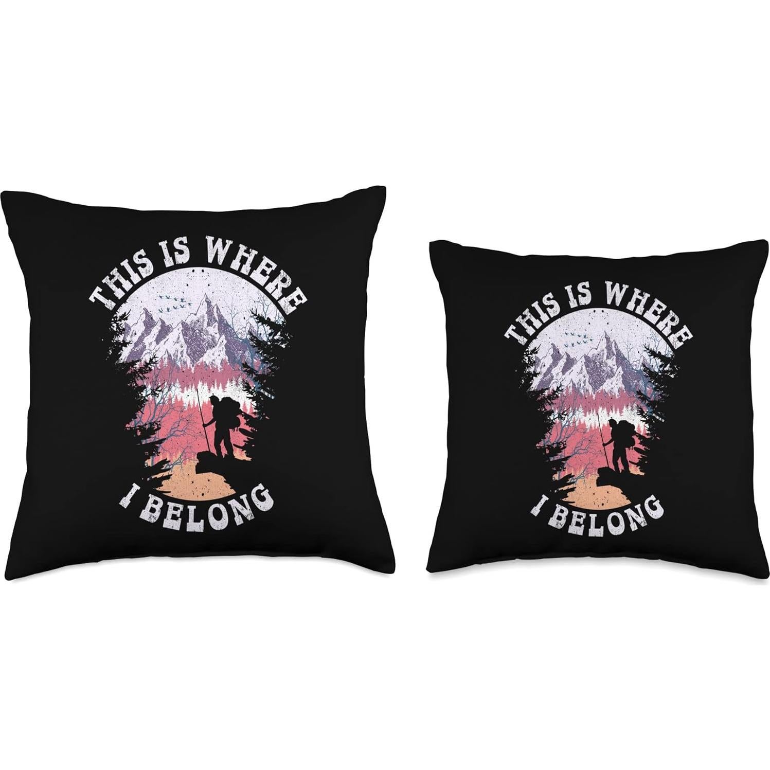 Cojín Retro de Senderismo 18x18 cm - Retro Atuendo