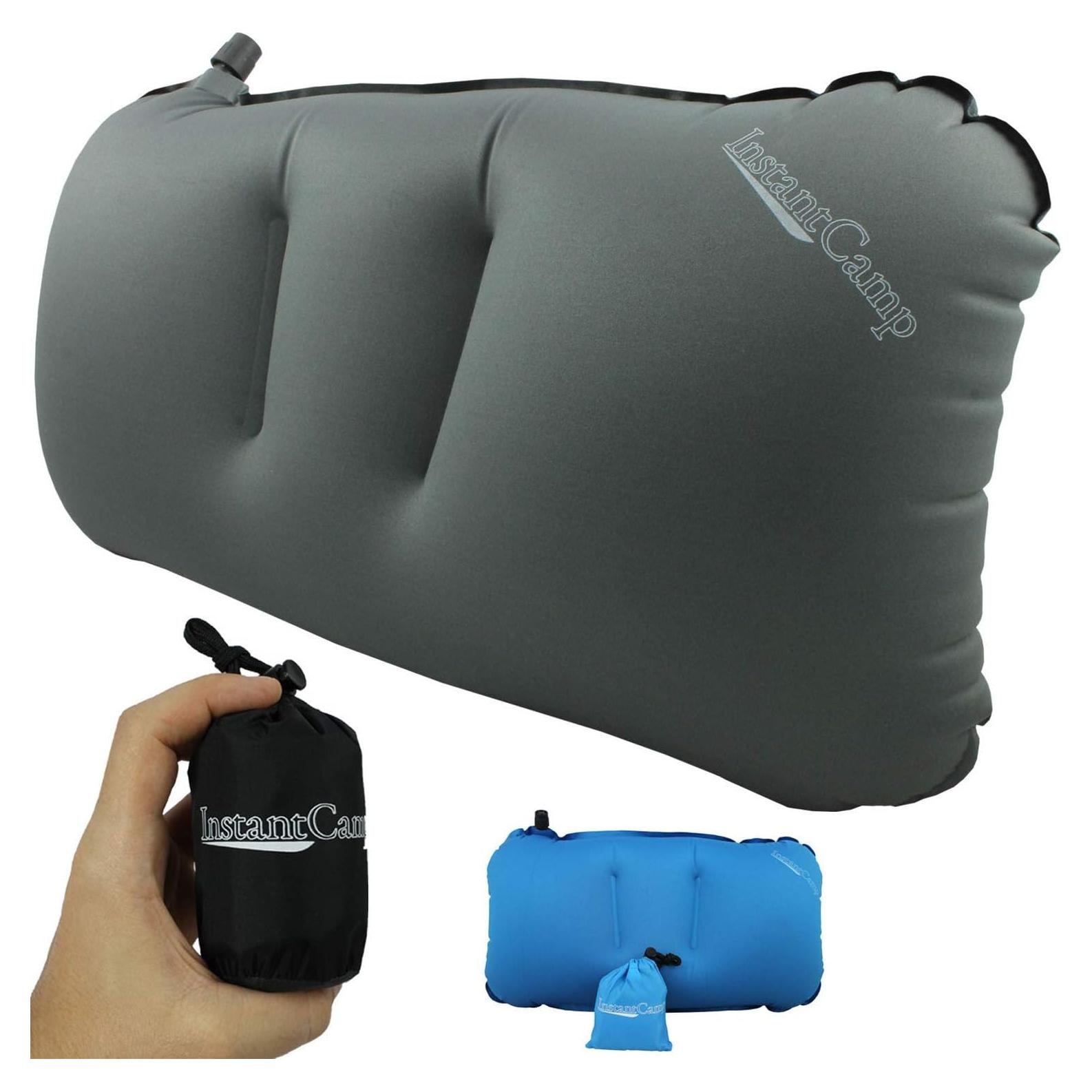 Almohada Inflable Ultraligera InstantCamp Gris 45.7x27.9cm