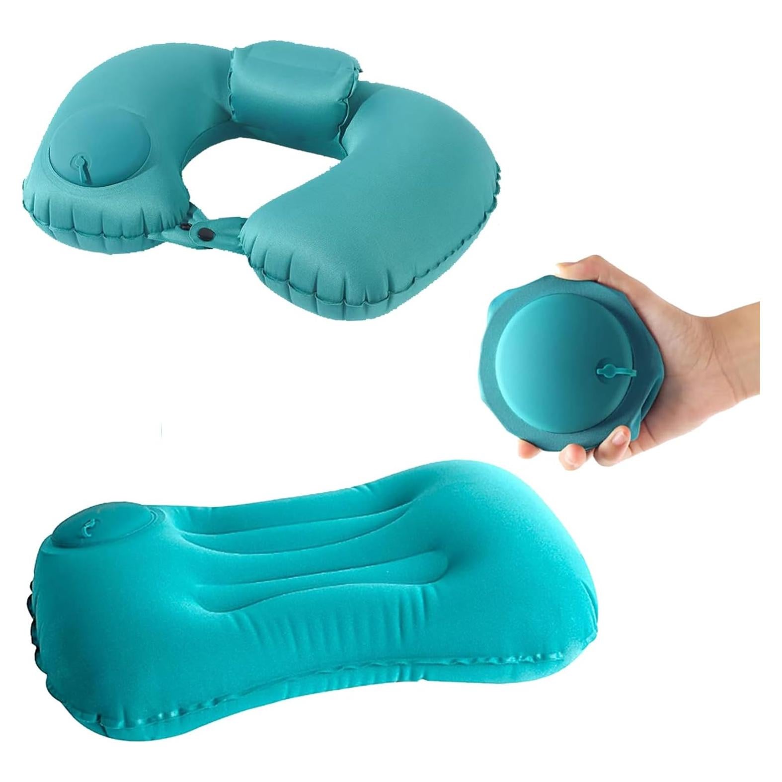 Almohada Inflable Ergonómica Sealjoyous - 2 Piezas para Viaje