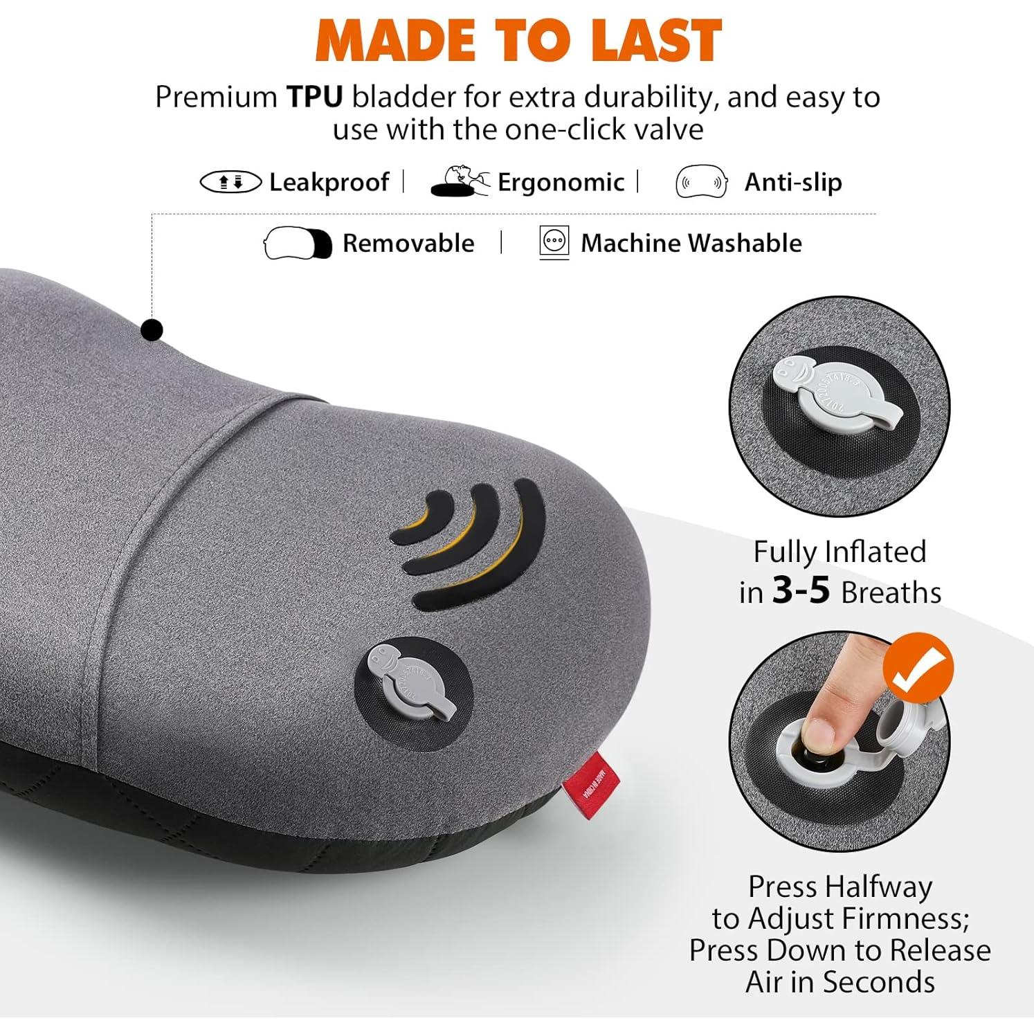 Colchón Inflable Doble Hikenture 200.7x120.6 cm con 2 Almohadas