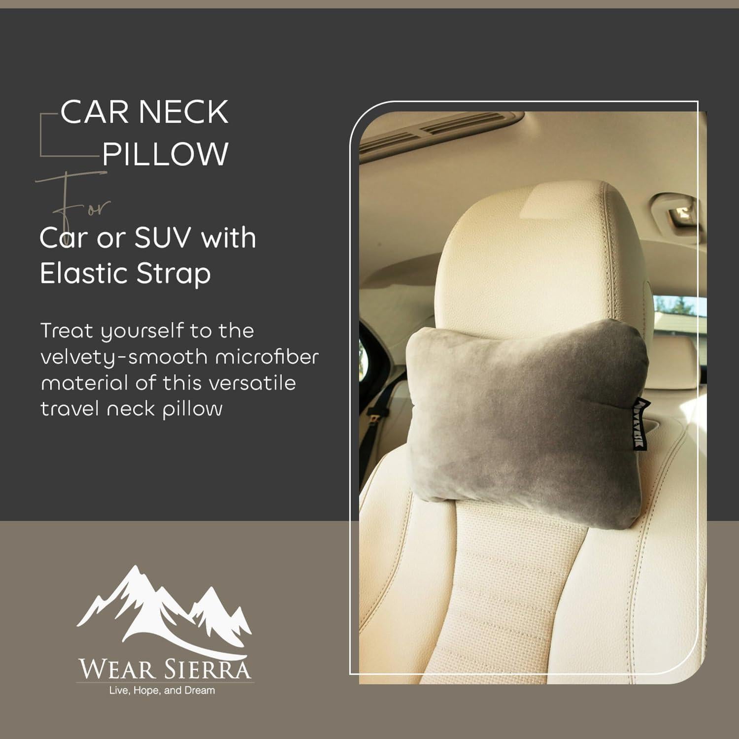 Almohada de Cuello Wear Sierra Verde - Microfibra Suave 28x18cm